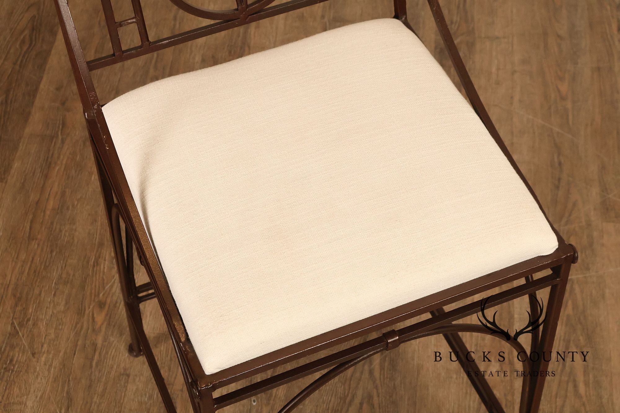 French Art Deco Style Set of Four Counter Stools