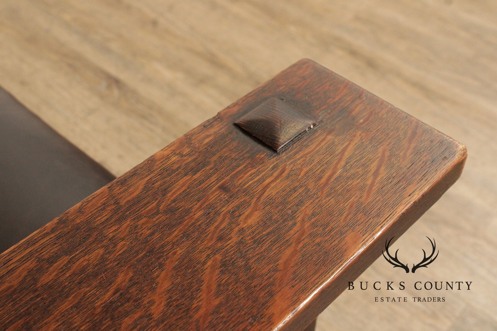 Gustav Stickley Antique Mission Oak and Leather Morris Chair