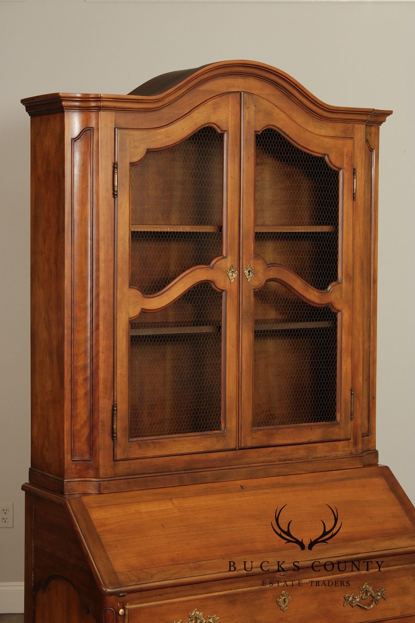 Baker Collector's Edition French Provincial Style Bookcase Top Secretary Desk