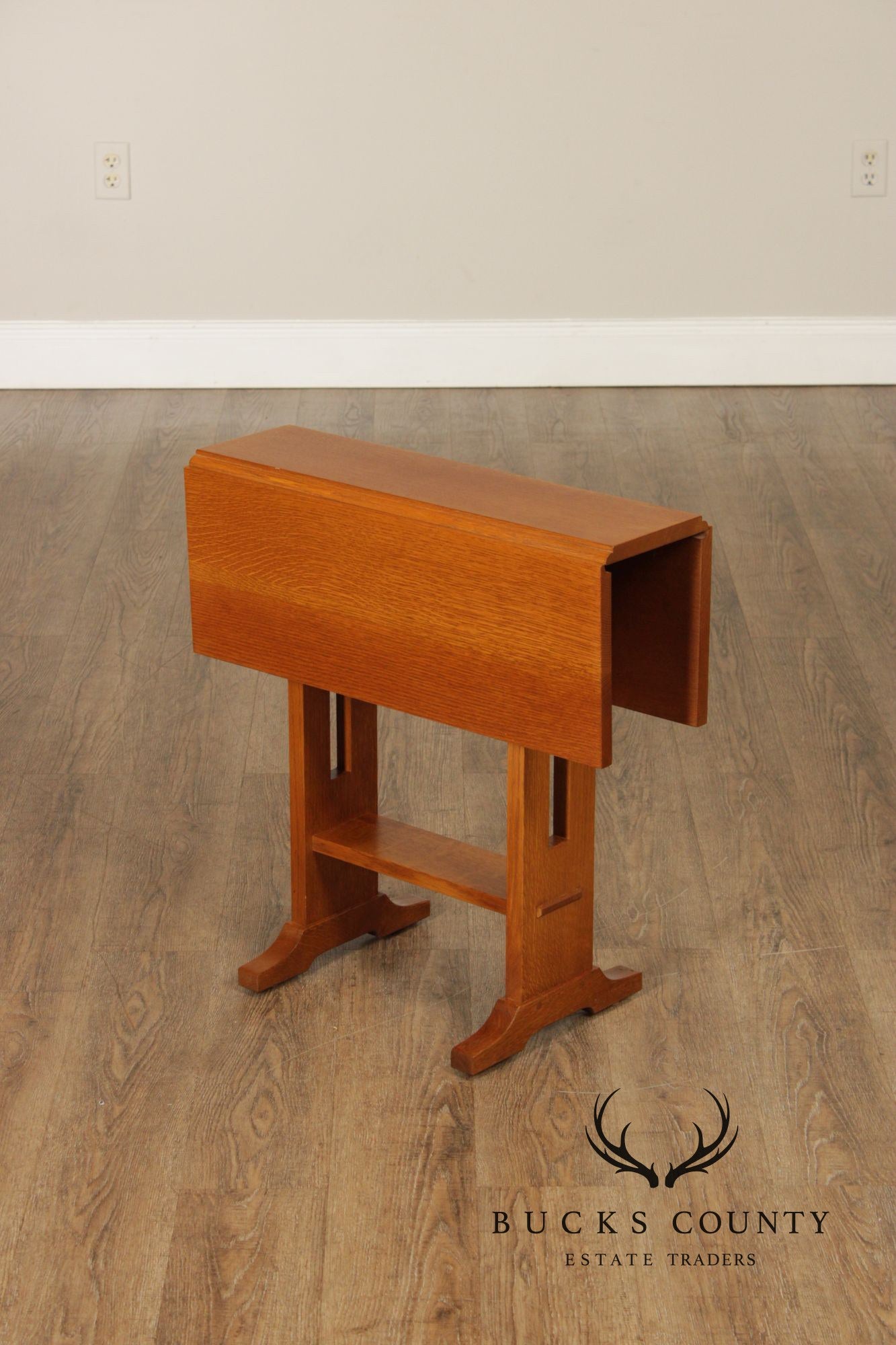 Stickley Mission Collection Oak Drop Leaf Side Table