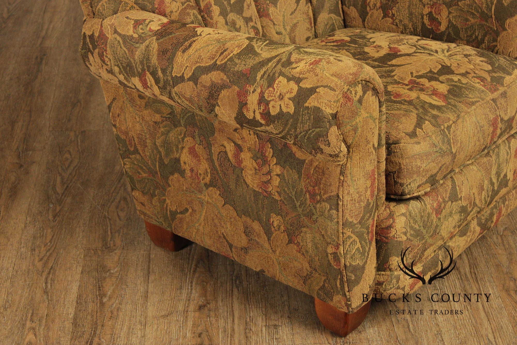 Thomasville Channel-Back Upholstered Lounge Chair
