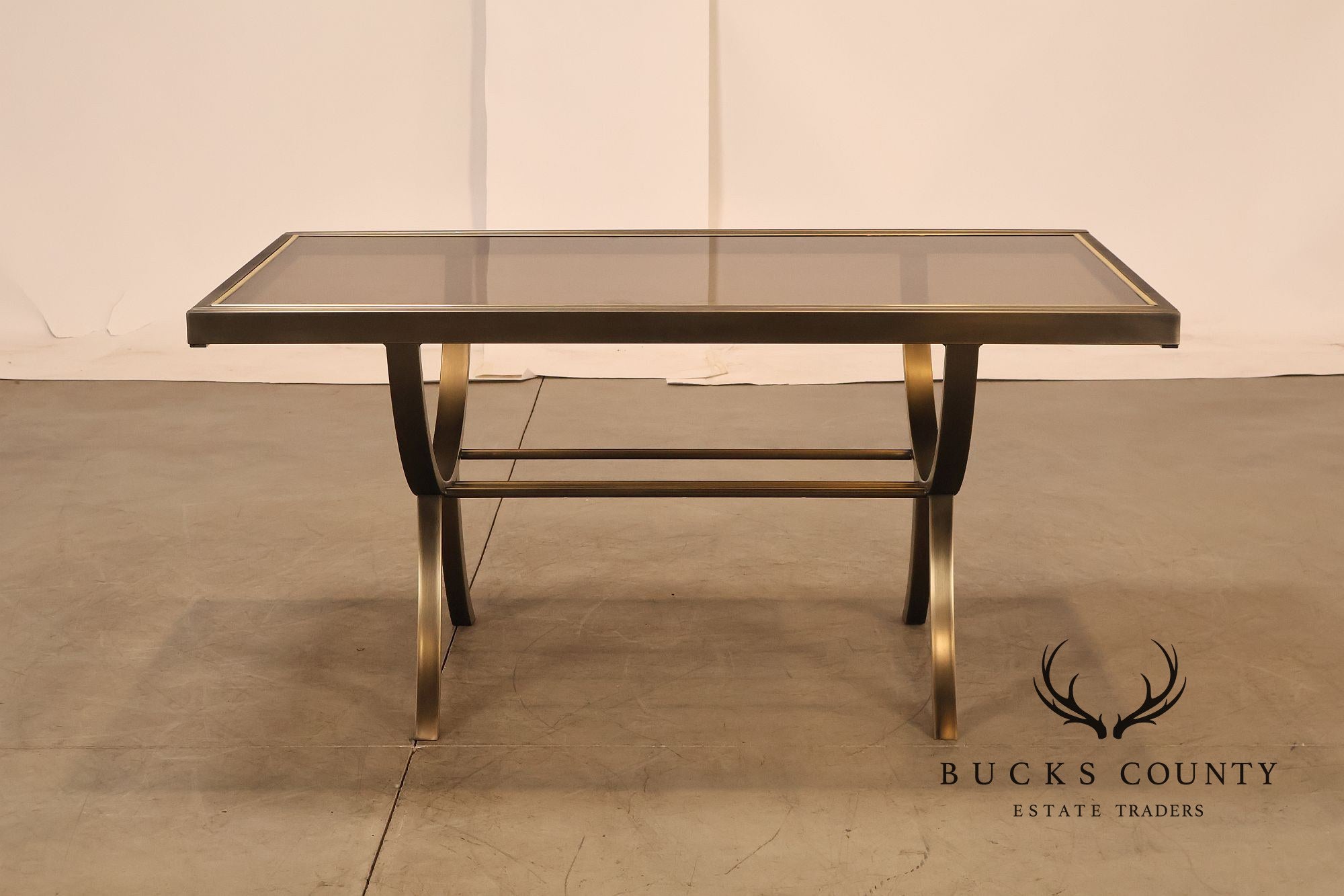 DIA Design Institute of America Glass Top Expandable Dining Table