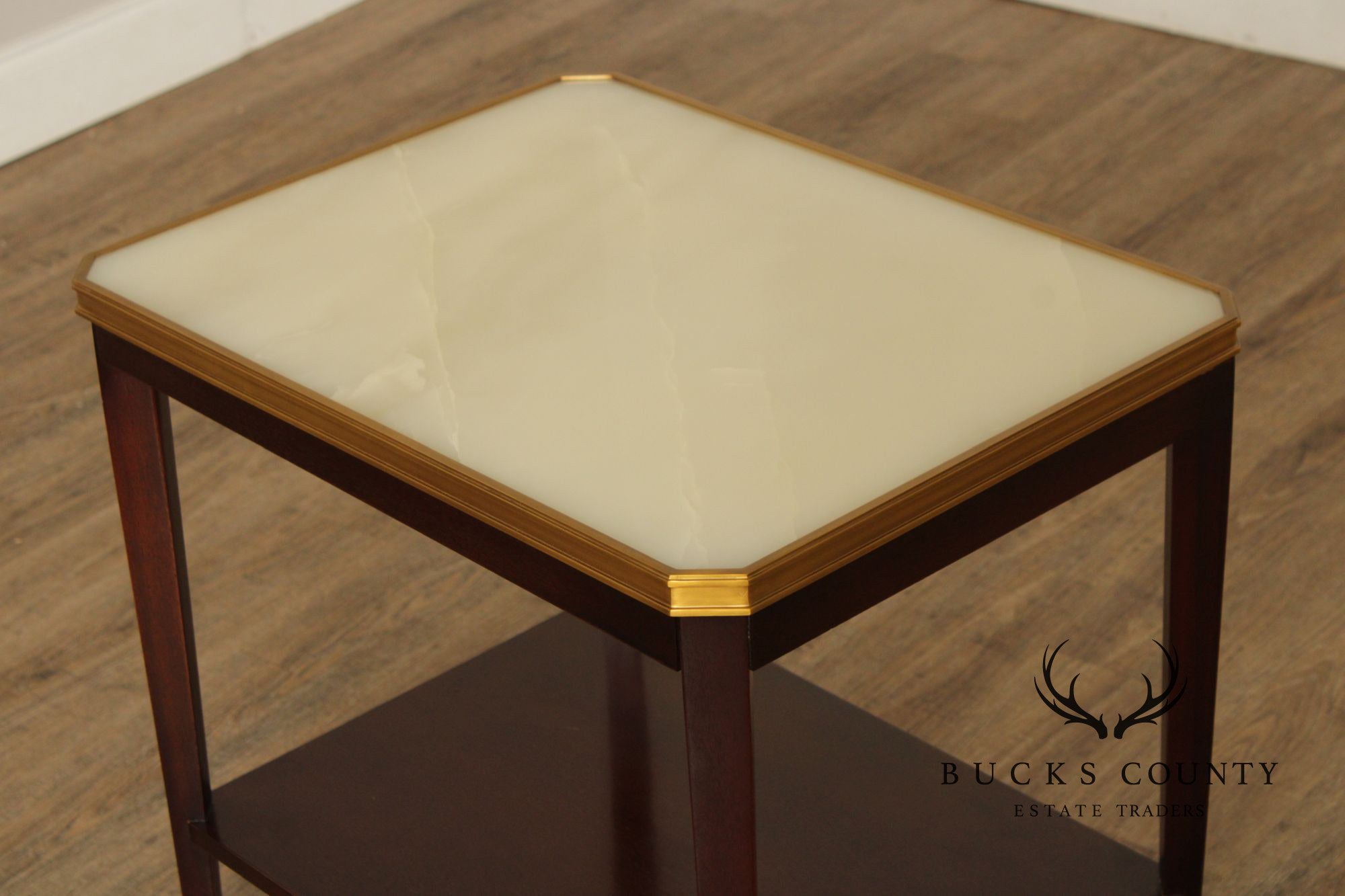 Hickory Chair Onyx Top Mahogany 'Austell' Side Table