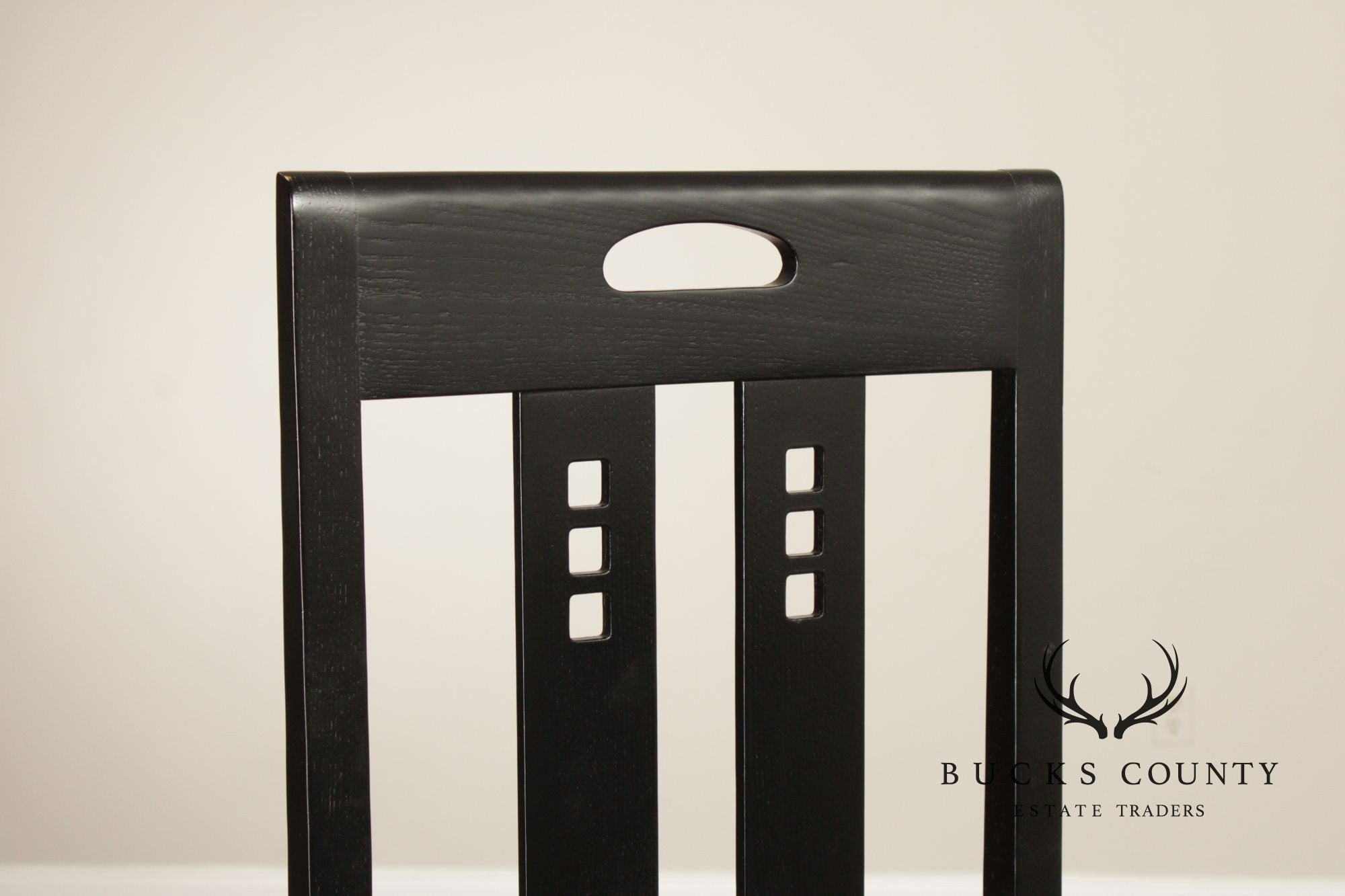 Cassina Ebonized 'Ingram' Tall Side Chair After Charles Rennie Mackintosh