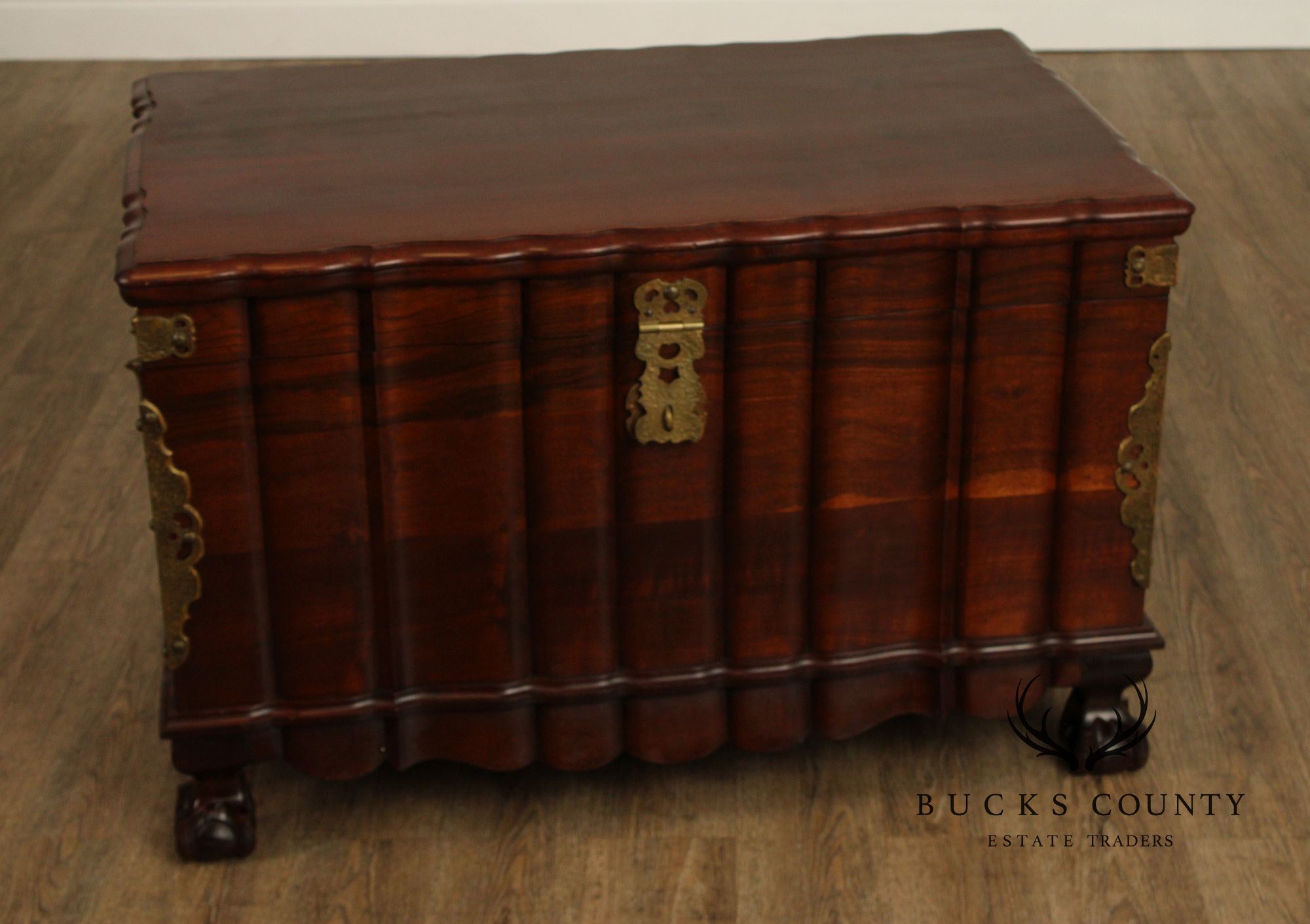 Colonial Style Hardwood And Cedar Trousseau Chest