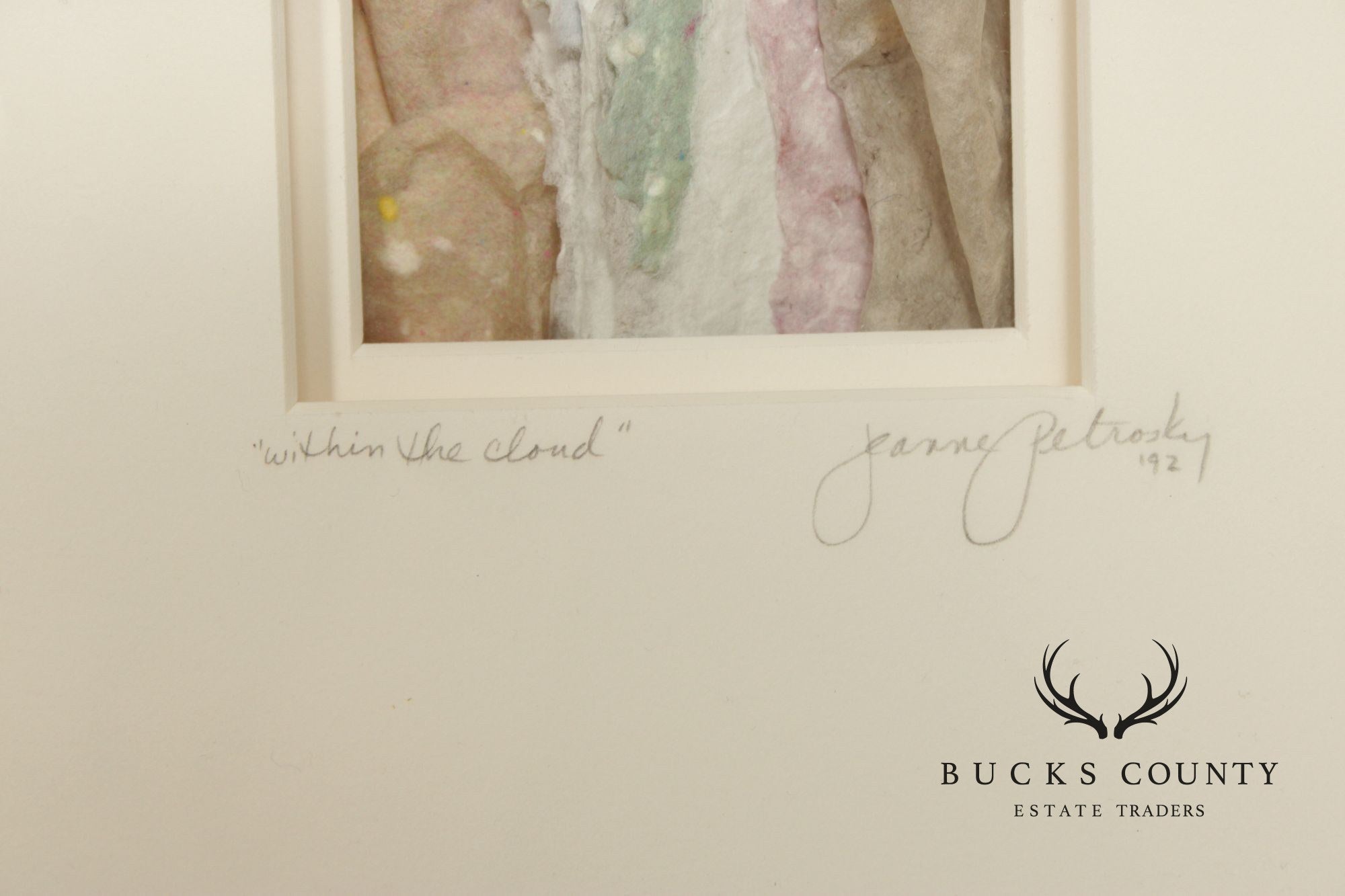 Jeanne Petrosky Pair of Framed Mixed Media, 'Within the Cloud' and 'Adventuring Through'
