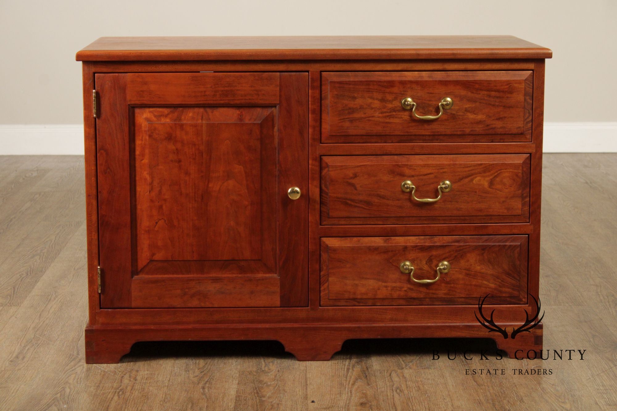 Chippendale Style Cherry Server or Media Cabinet