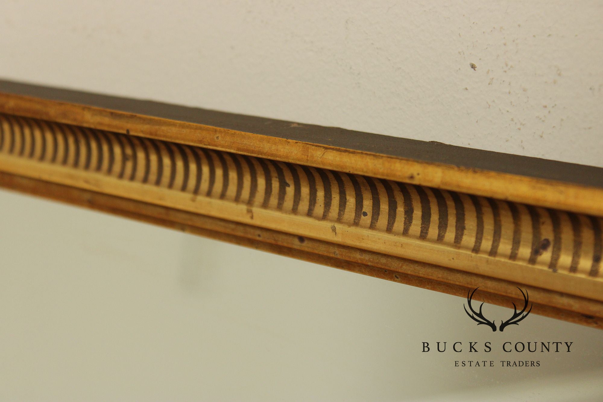 Vintage Giltwood Rectangular Wall Or Over Mantle Mirror