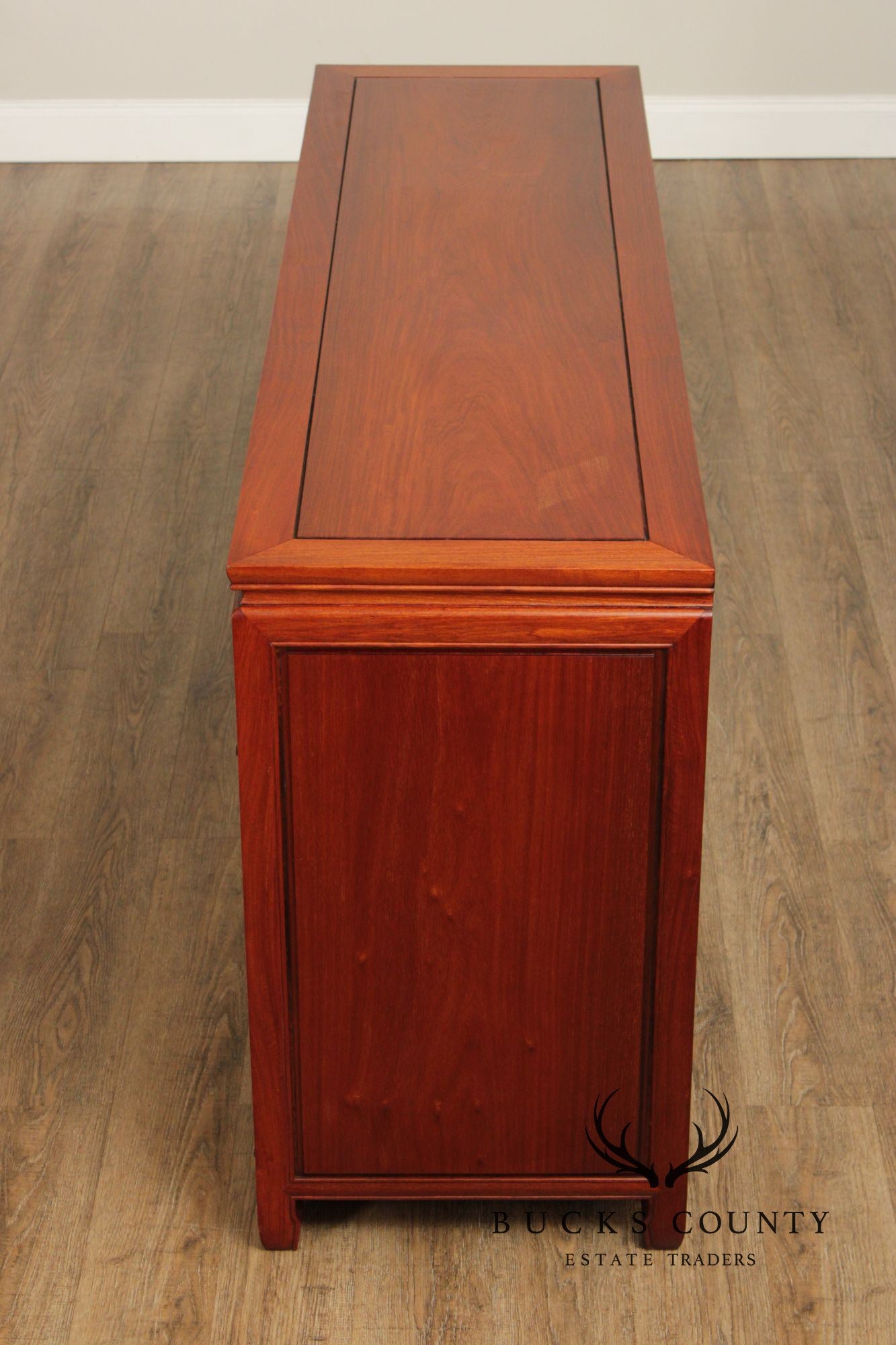 George Zee Chinoiserie Teak Sideboard