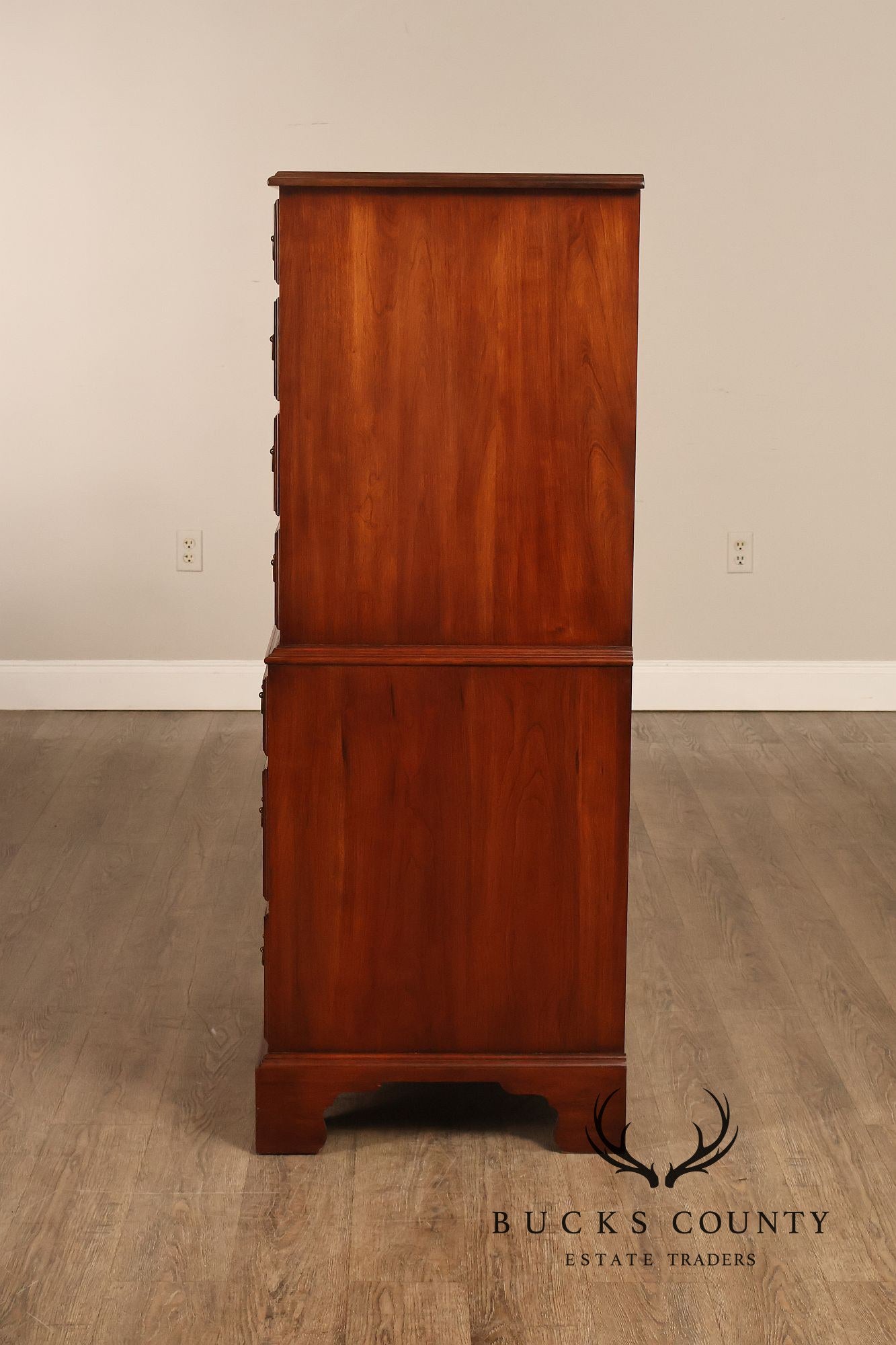 Henkel Harris Chippendale Style Cherry Tall Chest