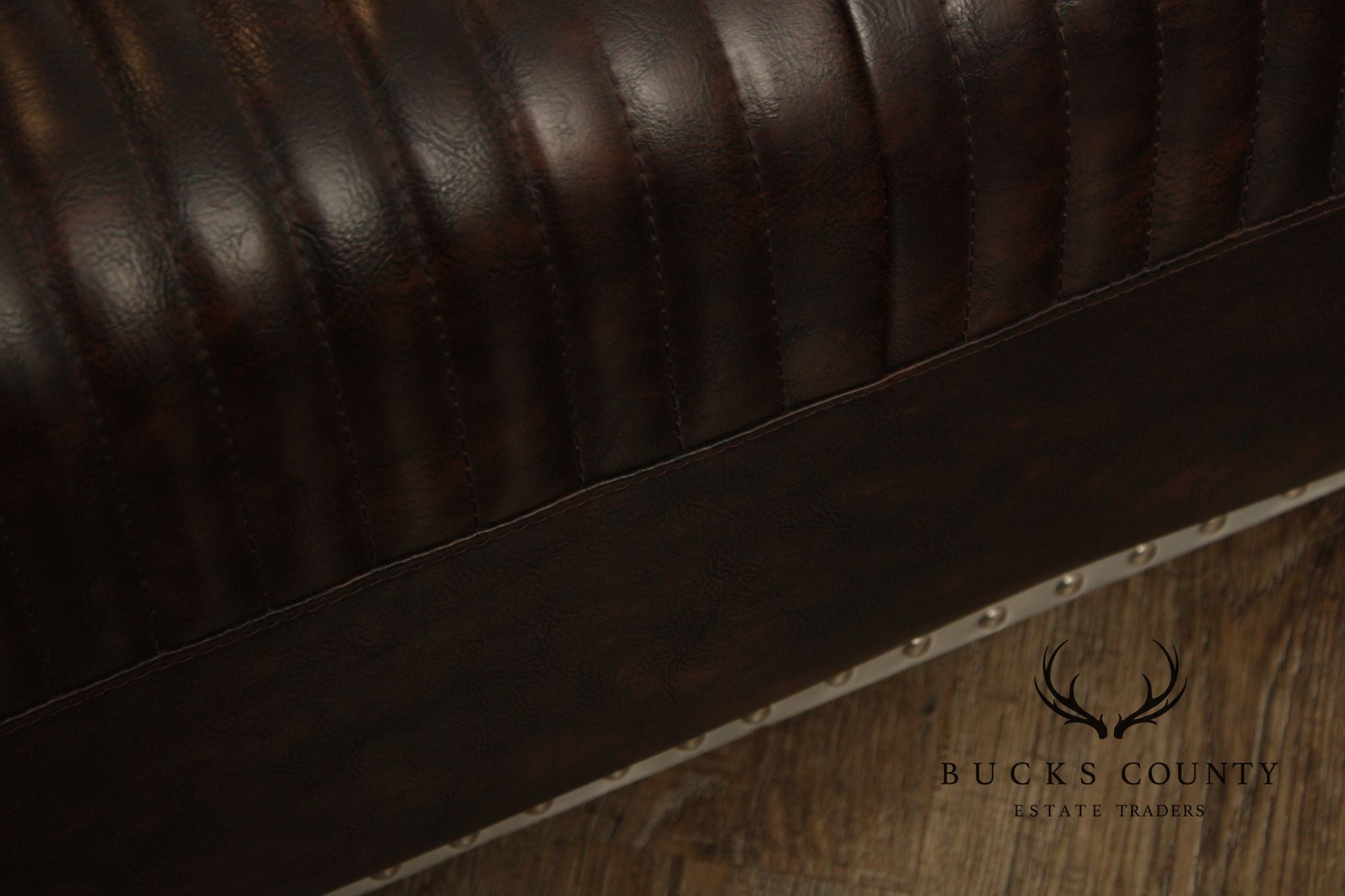 Aviator Style Leather Sofa