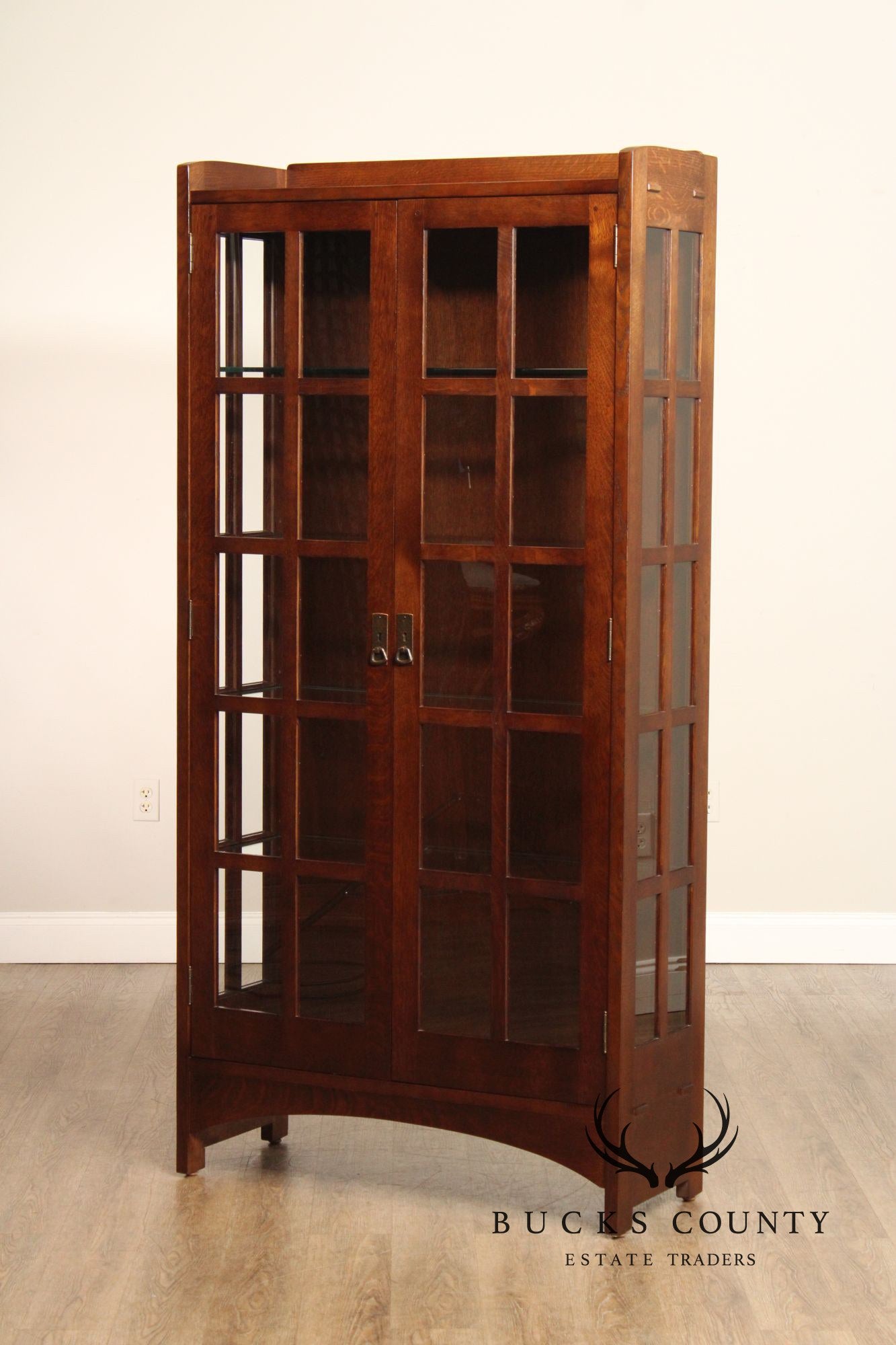 Stickley Mission Collection Oak Display Cabinet