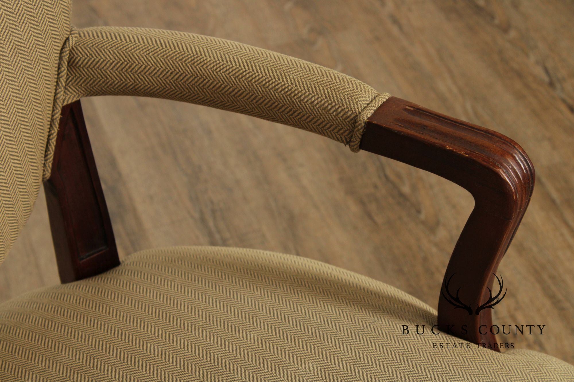 Century Furniture Italian Neoclassical Style Carved Frame Armchair