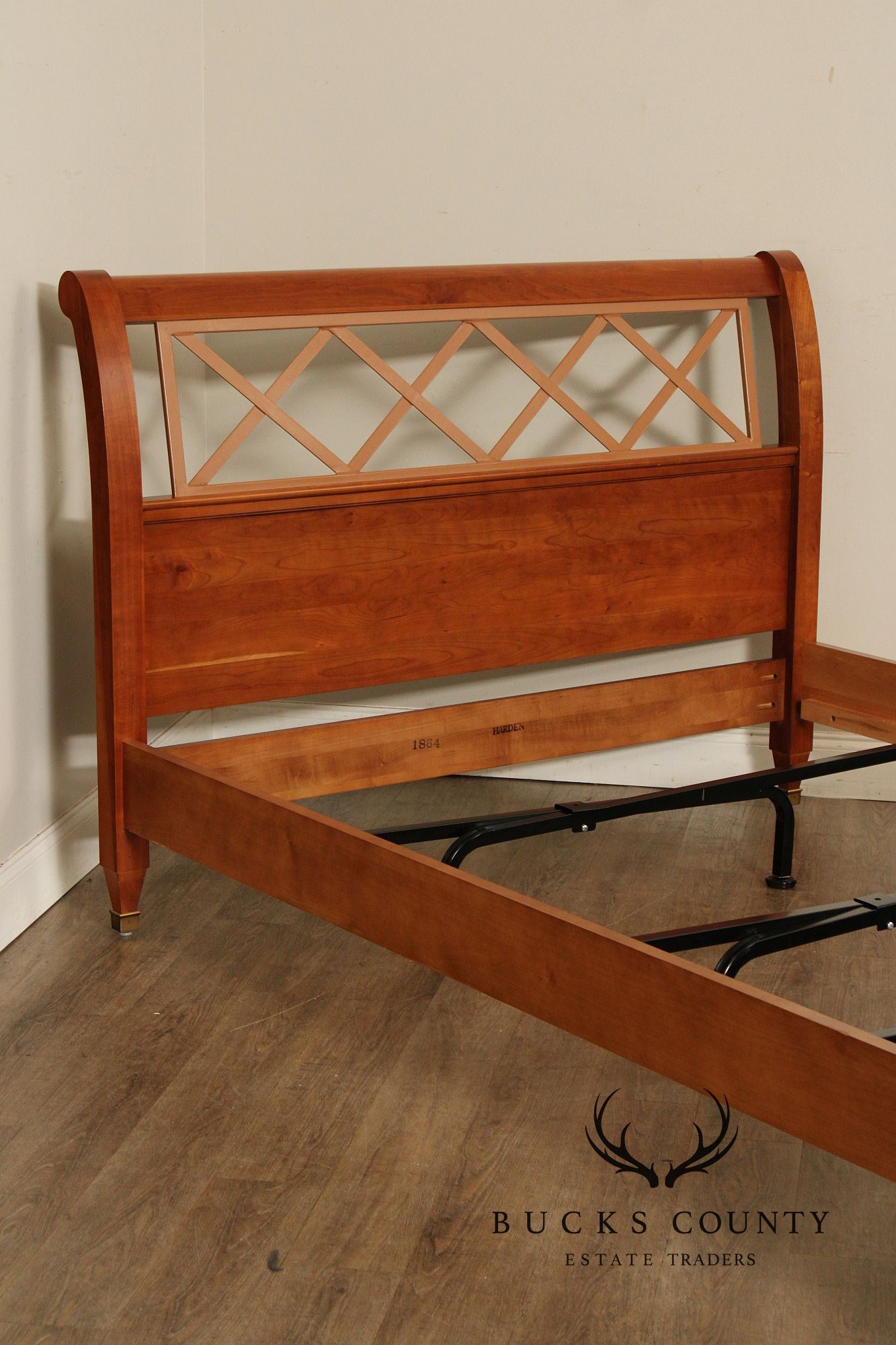 Harden Directoire Style Cherry Sleigh Queen Bed