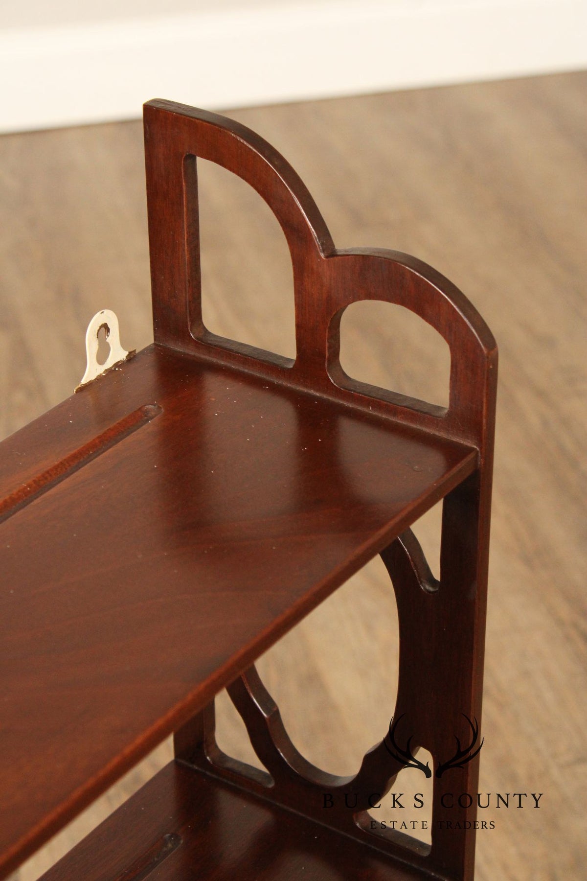 Chippendale Style Mahogany Wall-Hanging Display Shelf