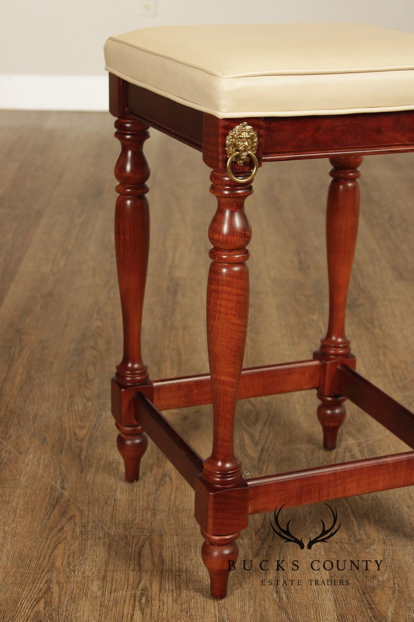 Pulaski Furniture Brass Top Lion Head Bar With Two Stools