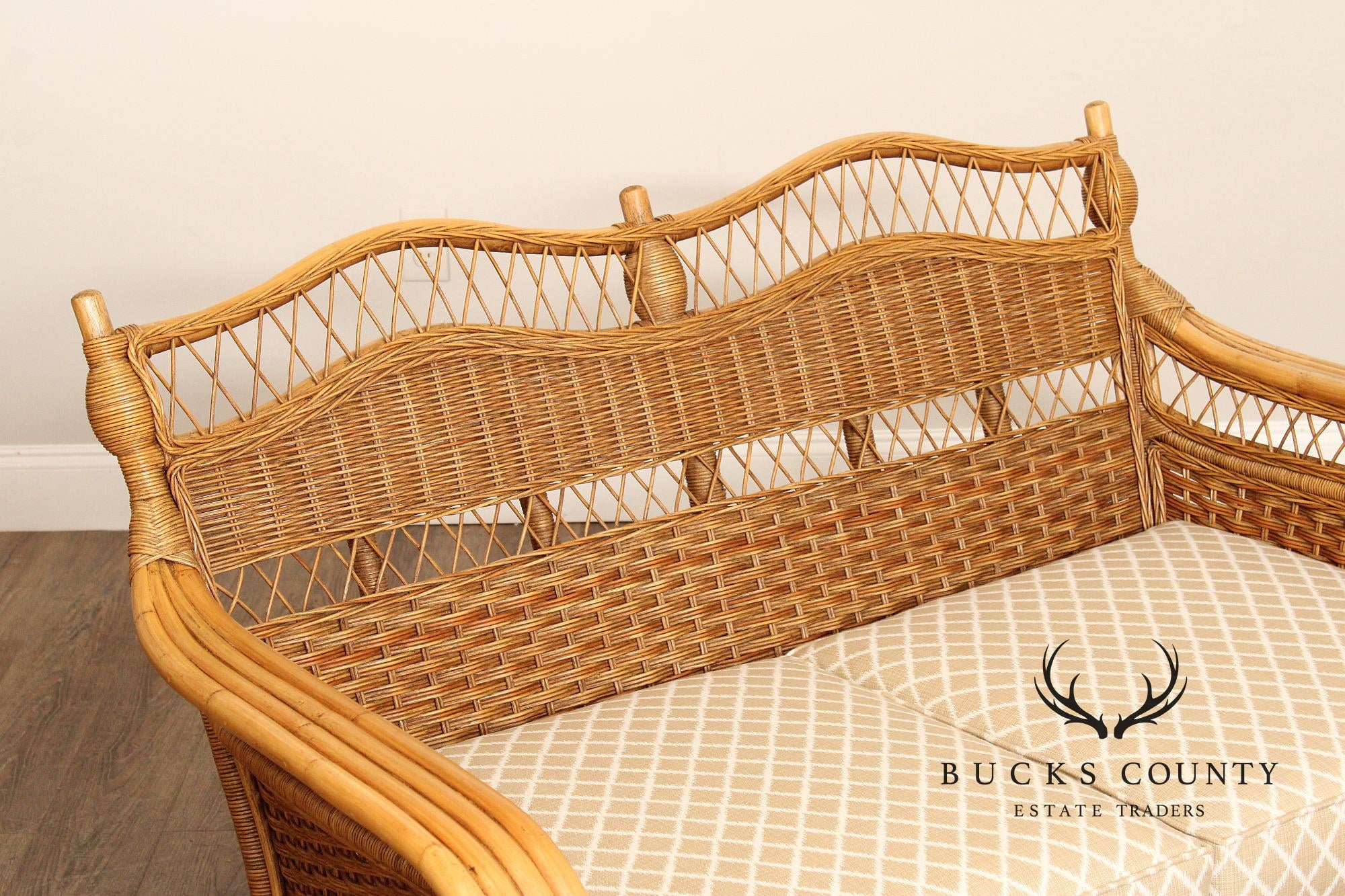 Braxton Culler Rattan and Wicker Loveseat