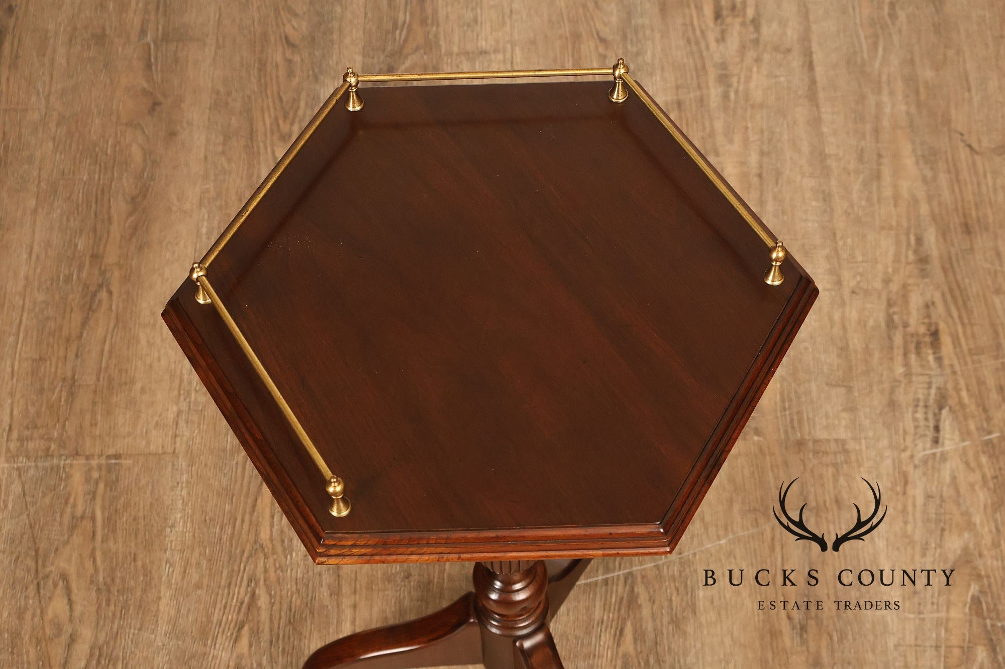 Ethan Allen Georgian Court Cherry Hexagon Side Table