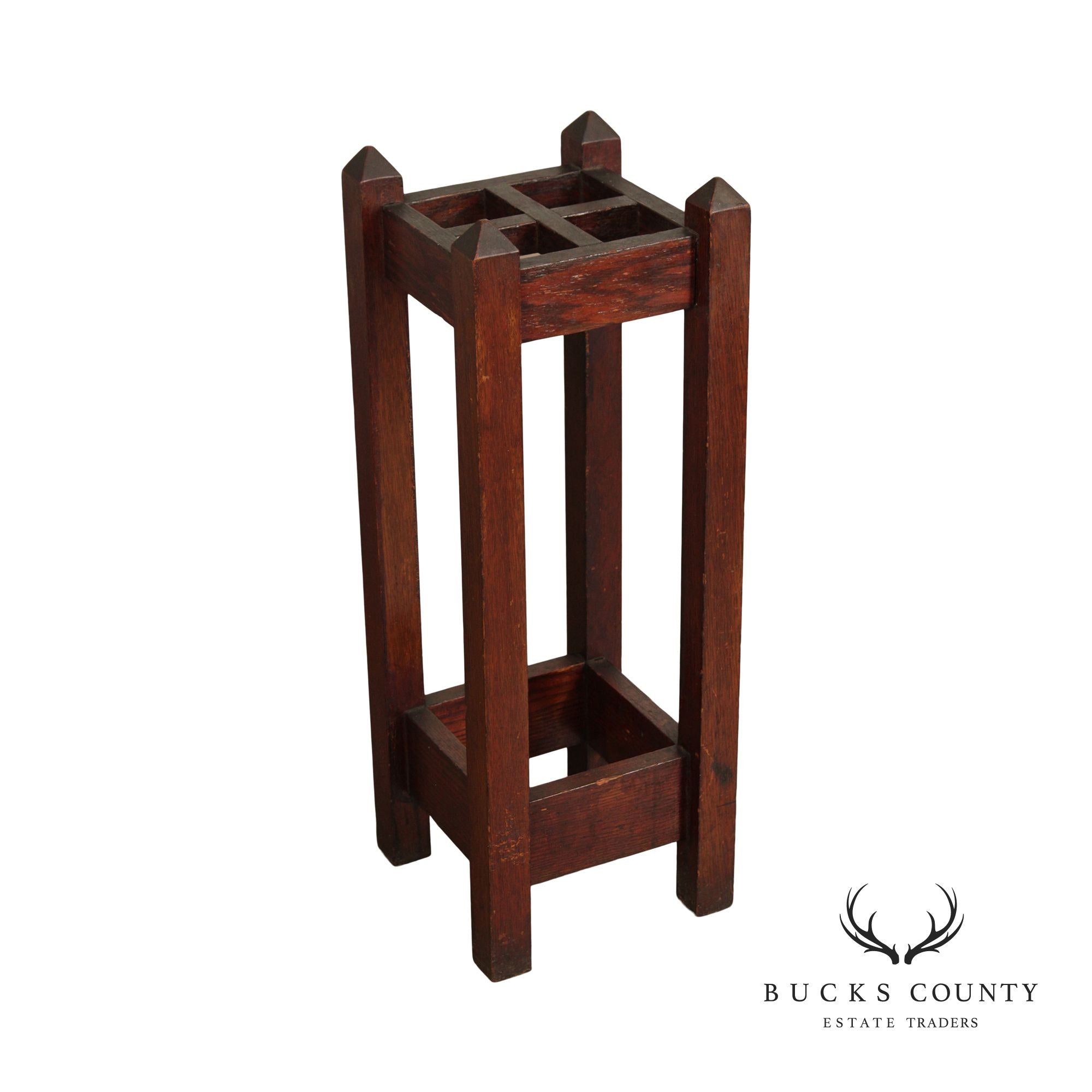 Antique Mission Oak Umbrella Stand