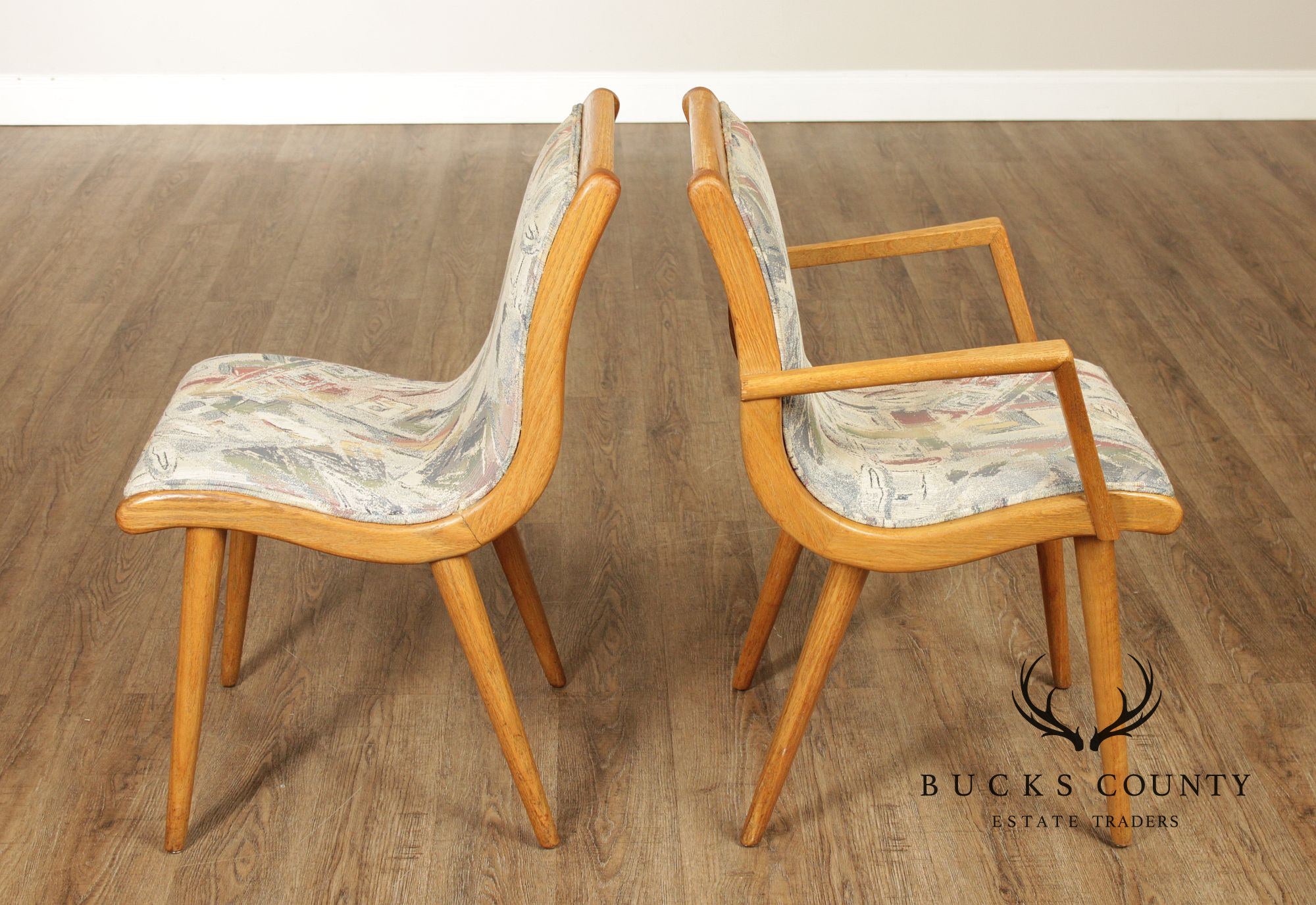 Vintage Mid Century Modern Set Of Six Dining Chairs