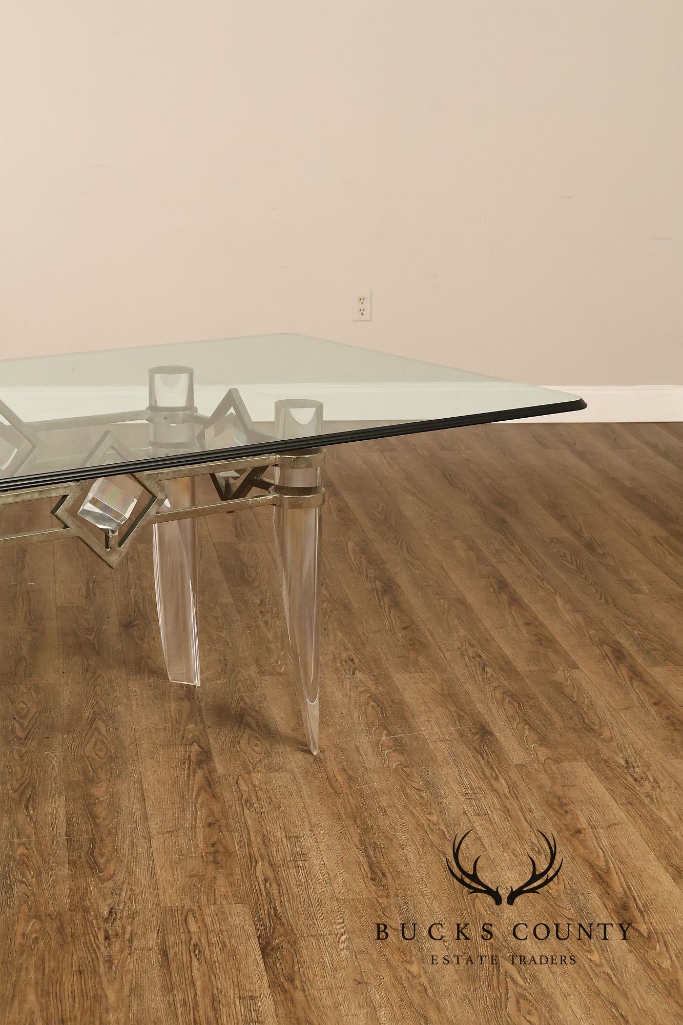 Pietro Costantini For Ello Glass Top Dining Table With Sculptural Base