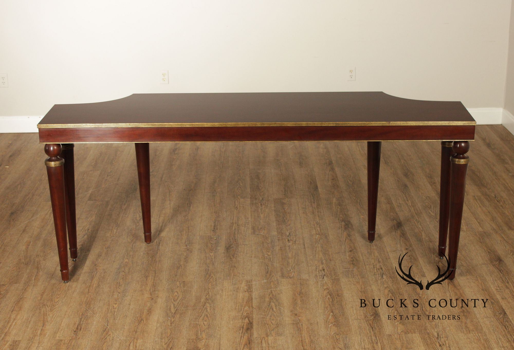 Barbara Barry For Baker Mahogany Long Console Table