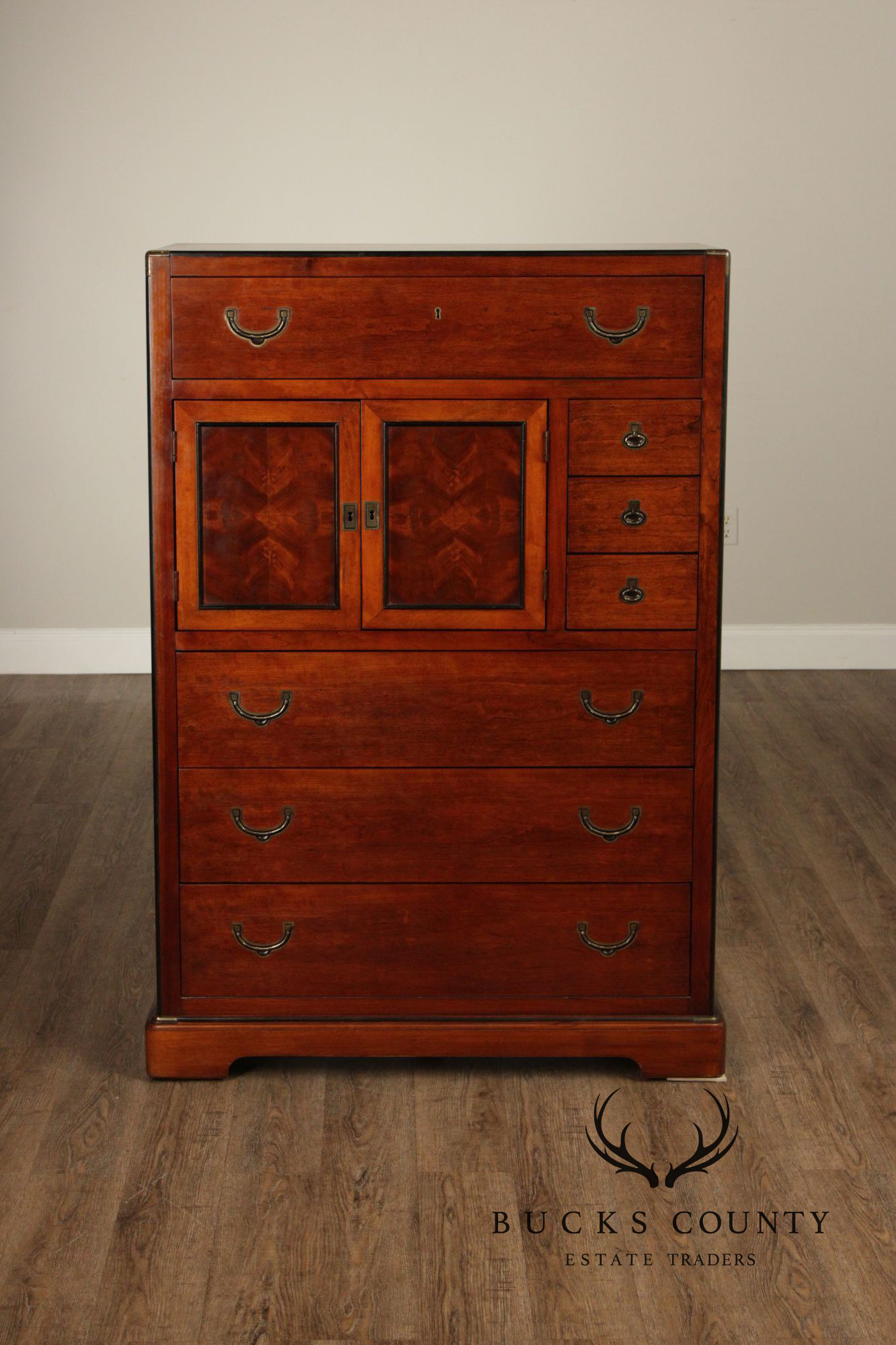 National Mt. Airy Campaign Style Tall Chest