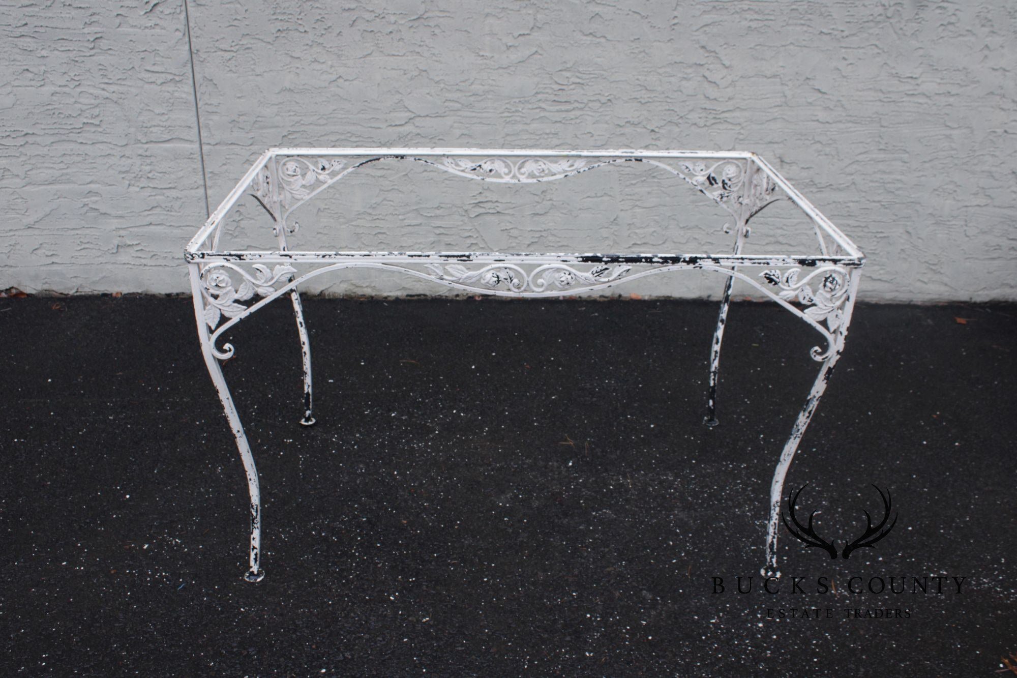 Vintage Five-Piece Wrought Iron Patio Dining Set