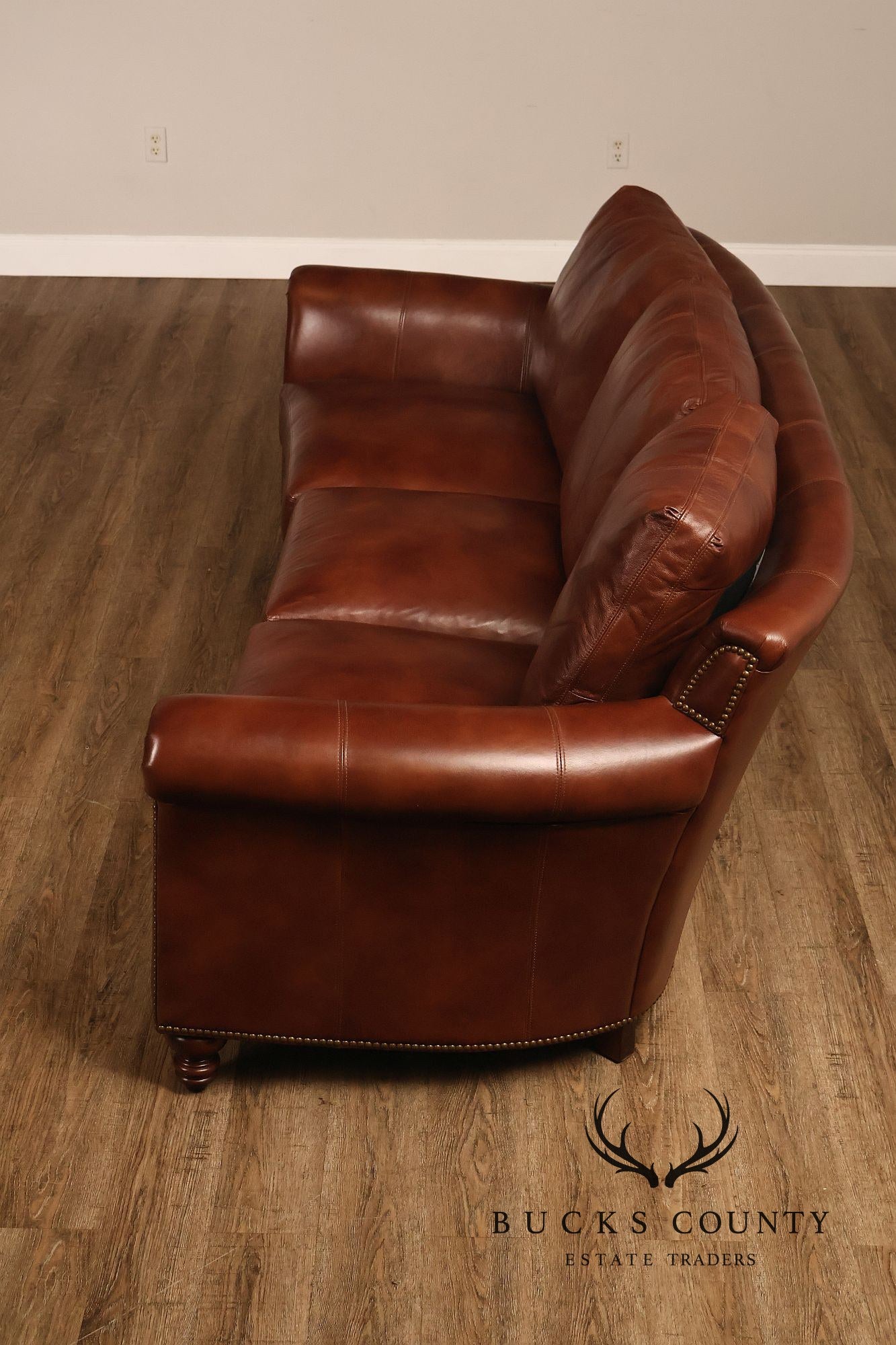 Bradington Young Richardson Stationary Leather Sofa