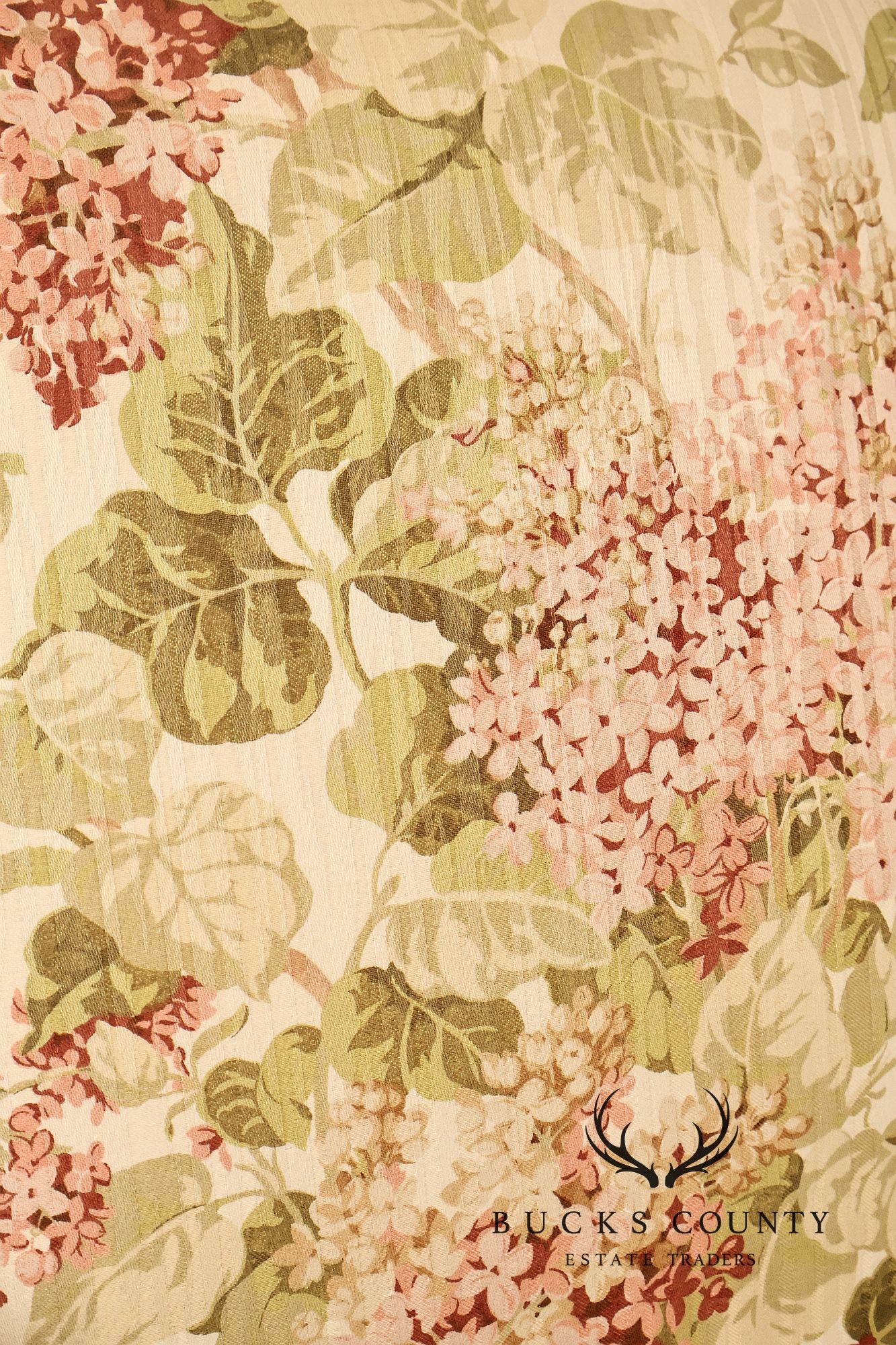 Ethan Allen Pair Of Floral Upholstered Skirted Armchairs