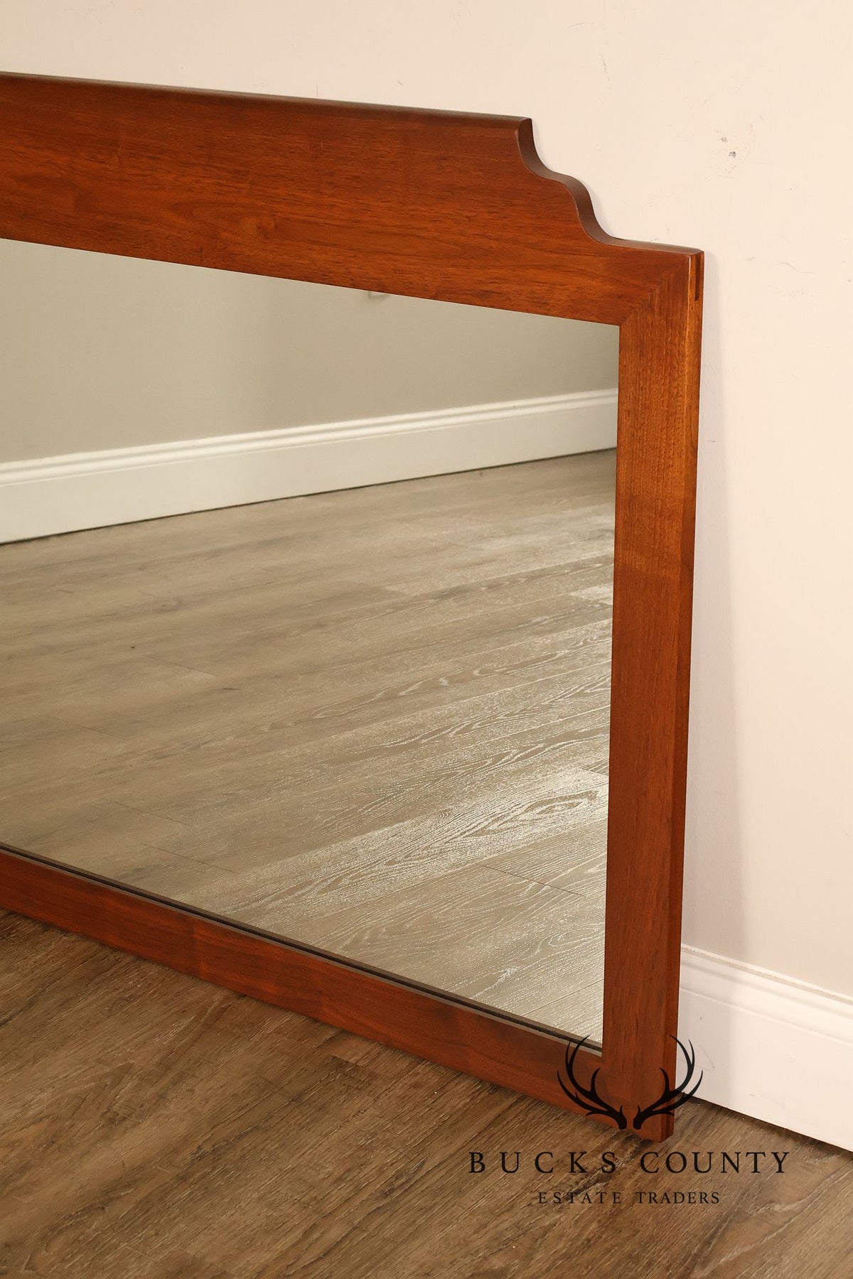 E.A. Clore Custom Walnut Hanging Wall Mirror