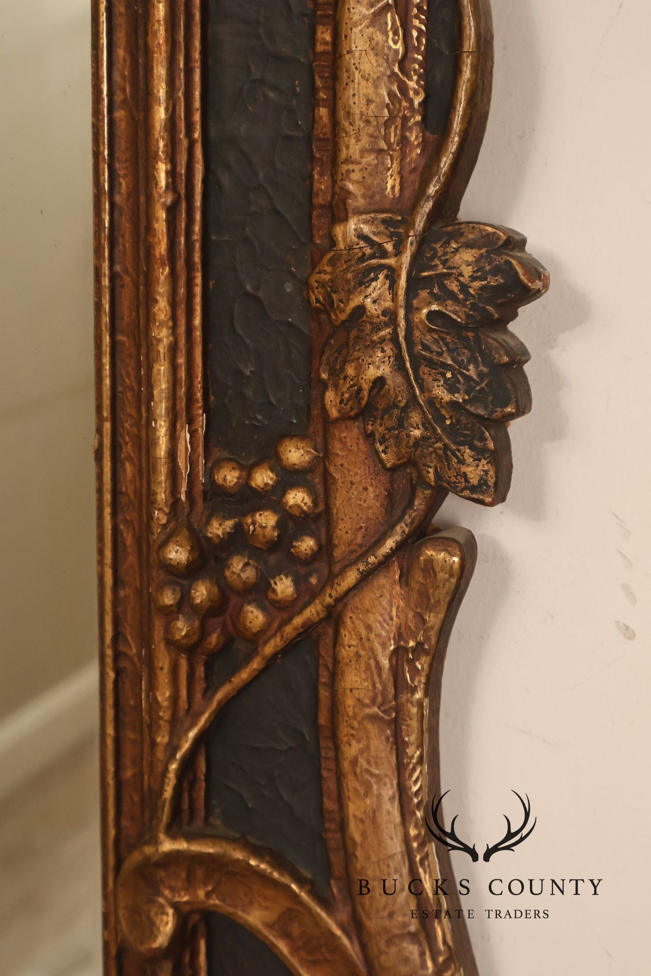 Antique Italian Baroque Style Relief Carved Mirror