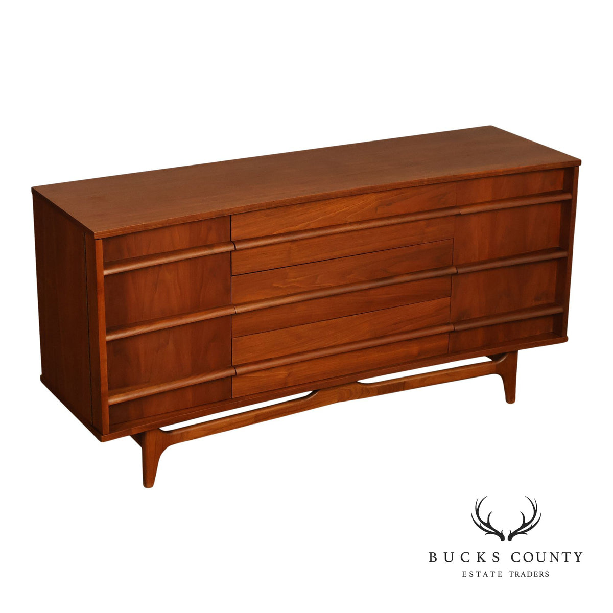 Young Manufacturing Mid Century Modern Walnut Sideboard