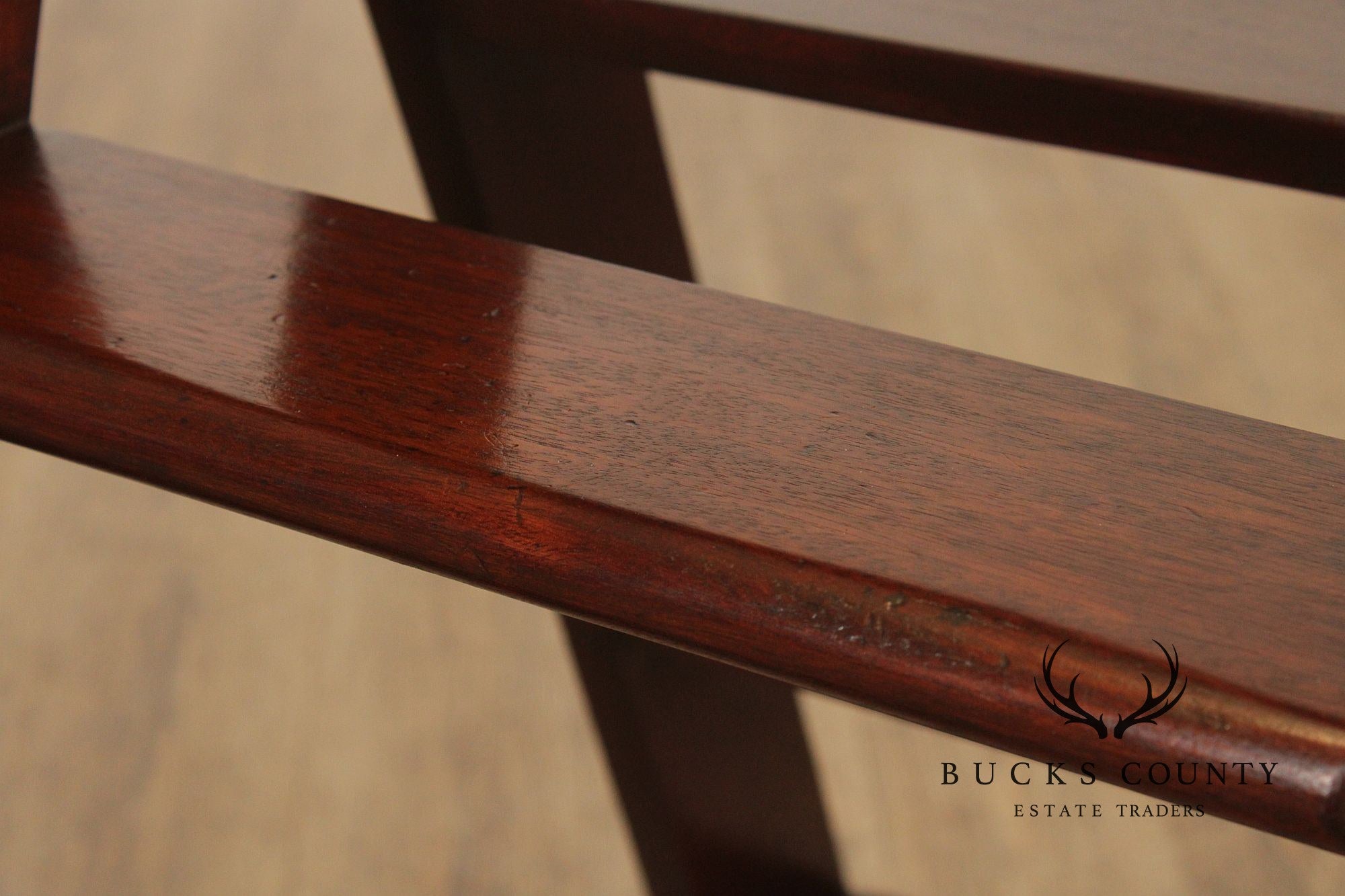 English Mahogany Library Ladder