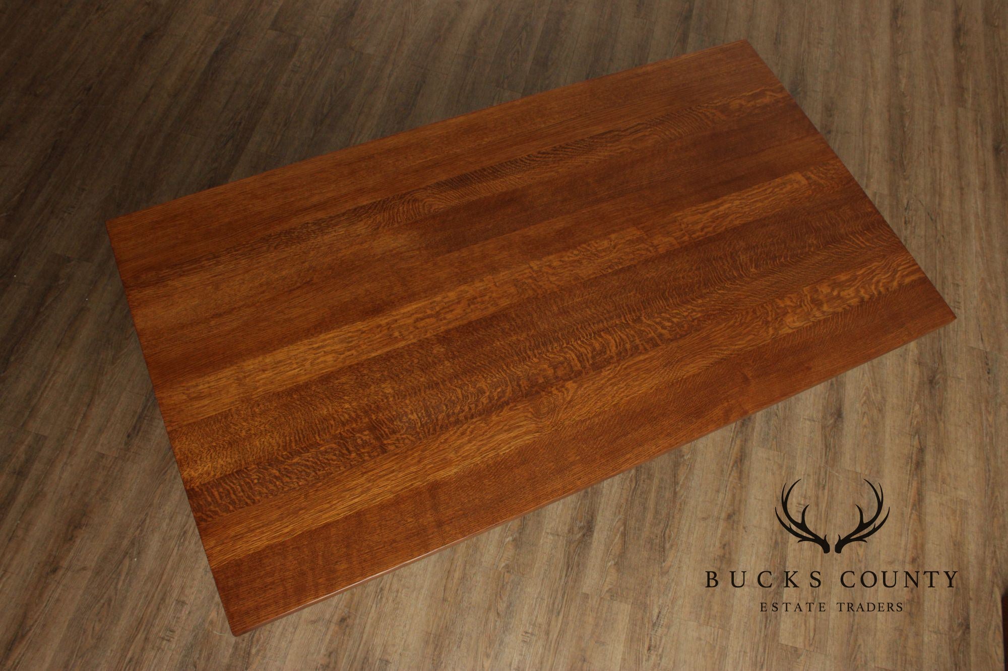 Stickley Mission Collection Expandable Oak Keyhole Dining Table