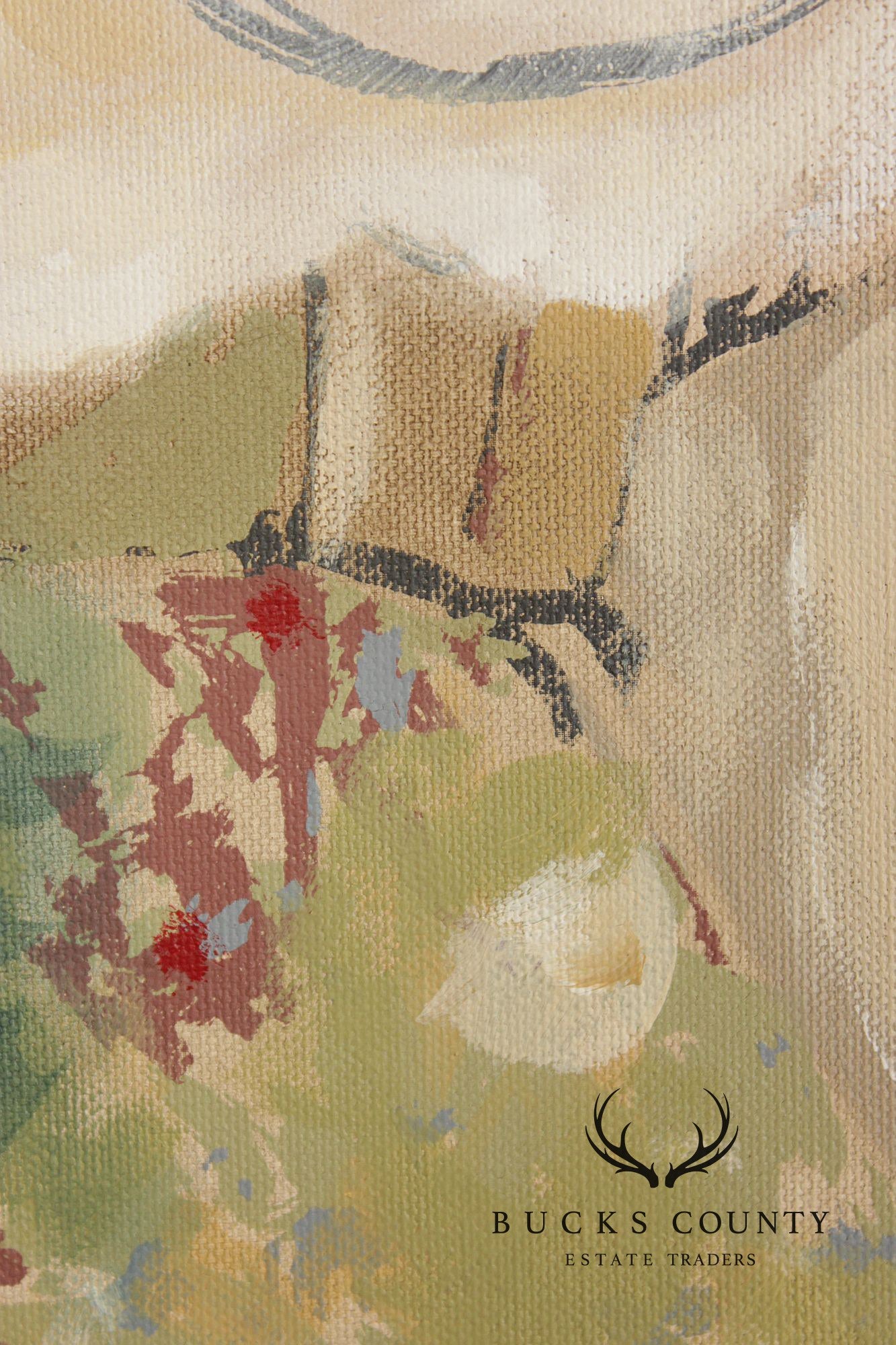 C. Williams Large Framed Oil Painting, White Shirts