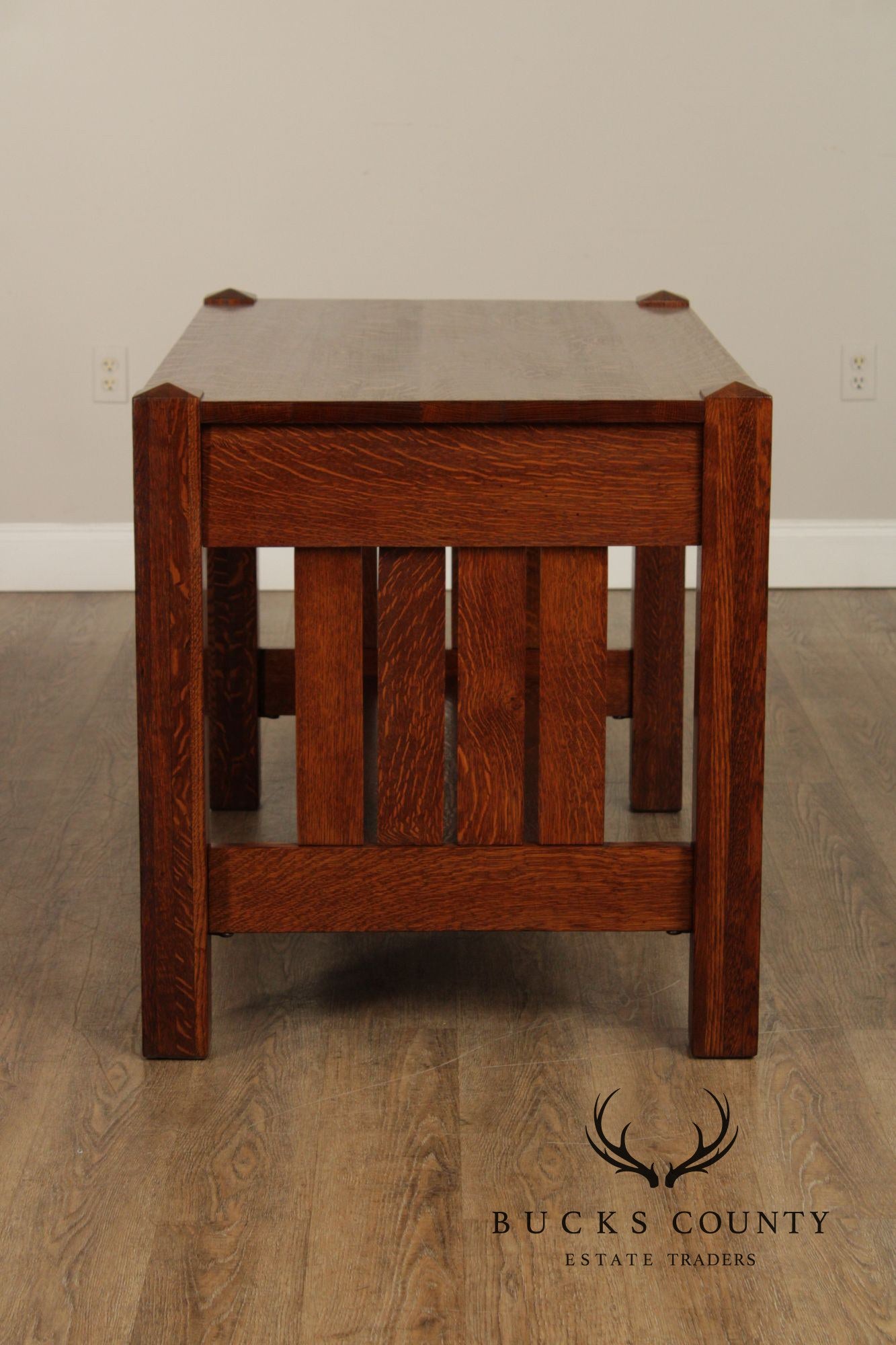 Antique Mission Oak Library Table