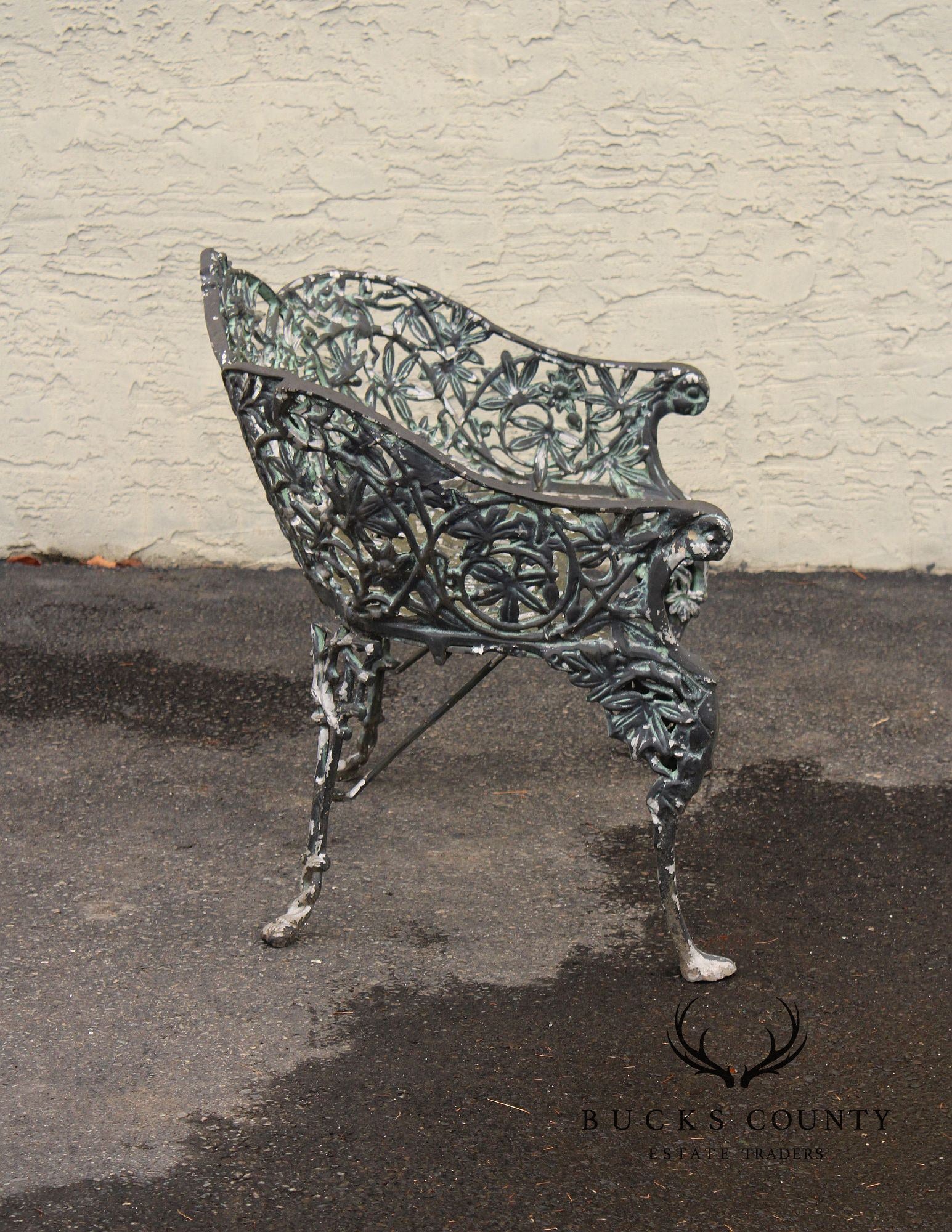 Coalbrookdale Style Vintage Cast Aluminum Garden Settee