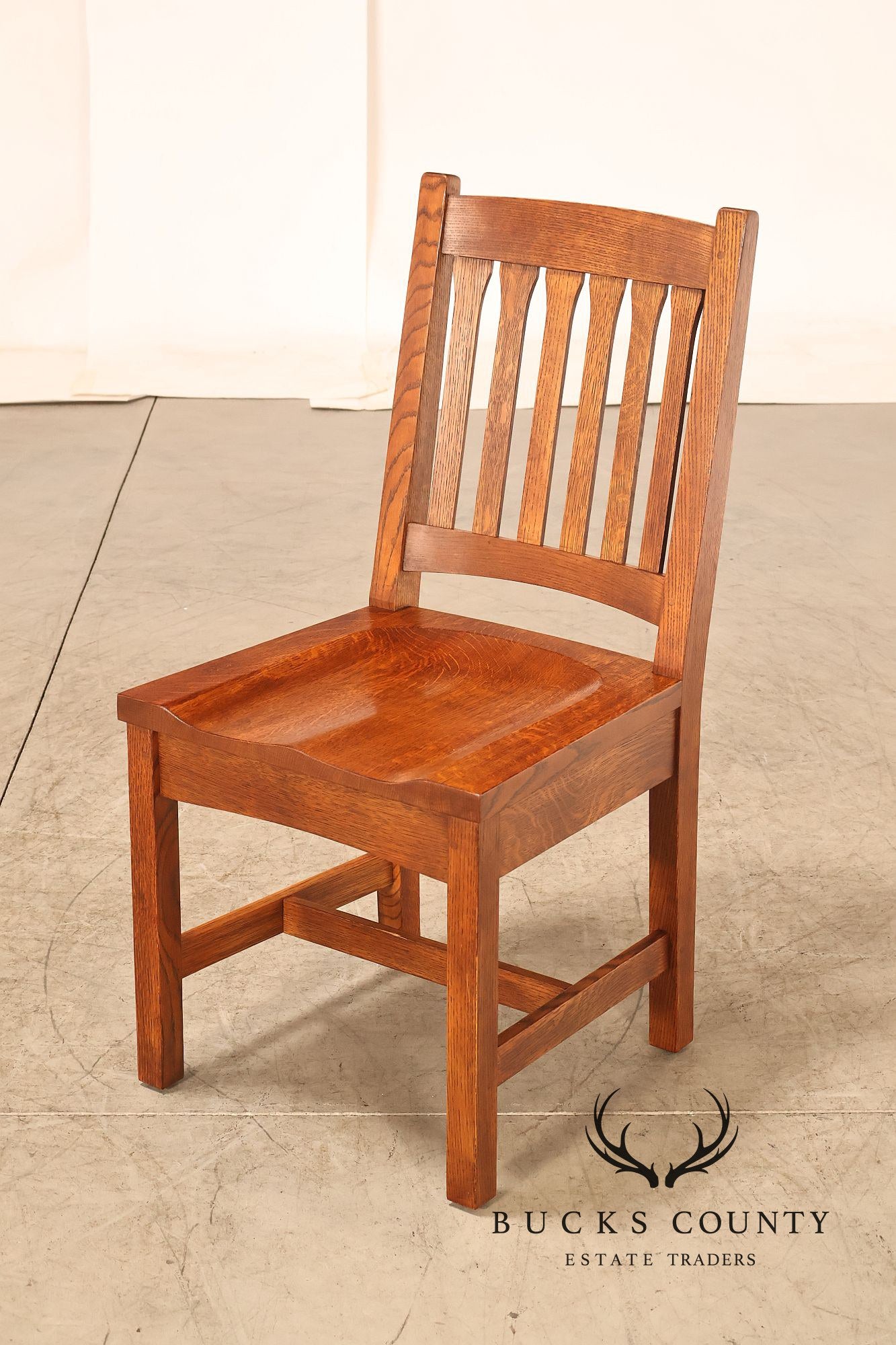 Stickley Mission Collection Set of Six Cottage Oak Dining Chairs
