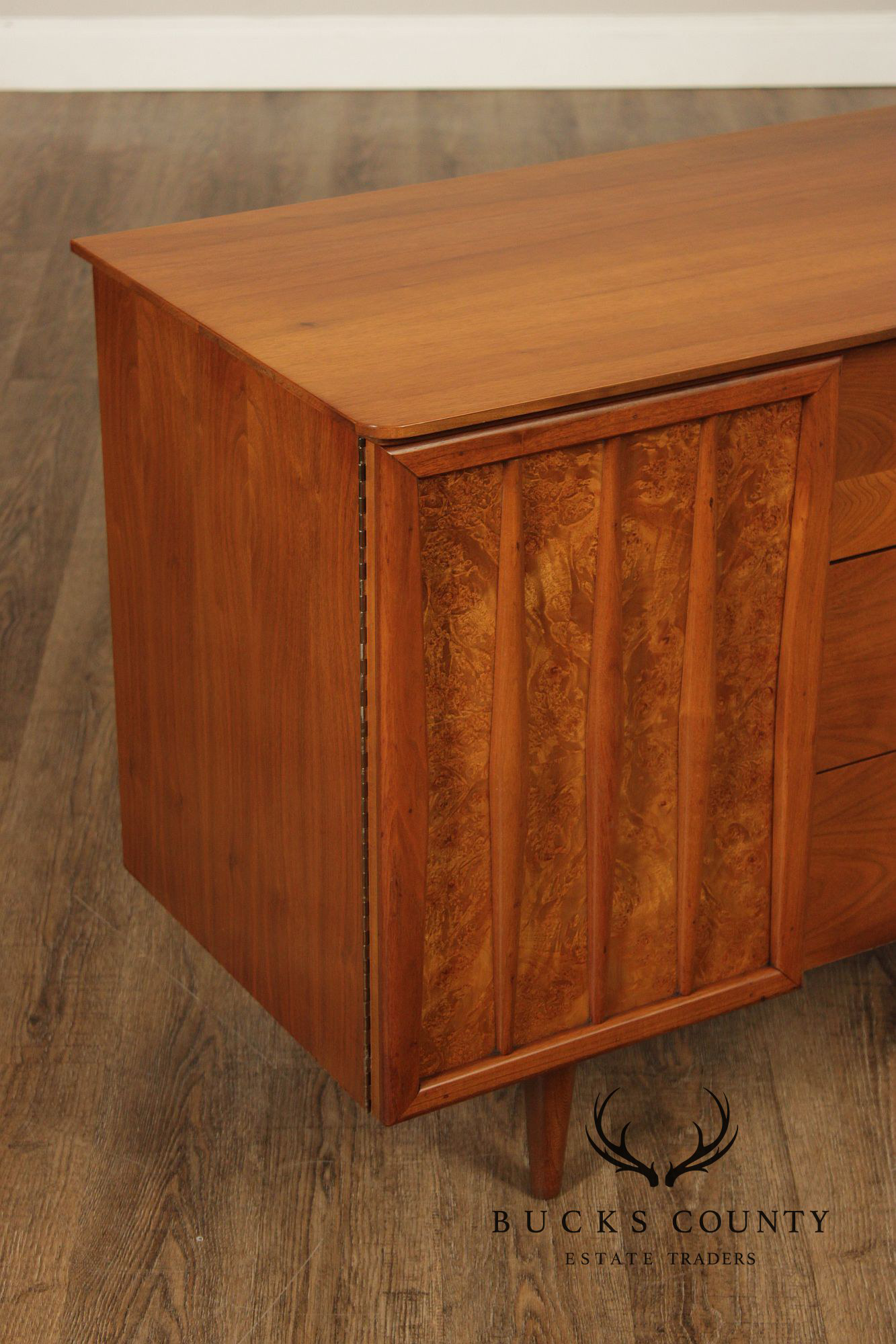 Mid Century Modern Walnut Long Dresser