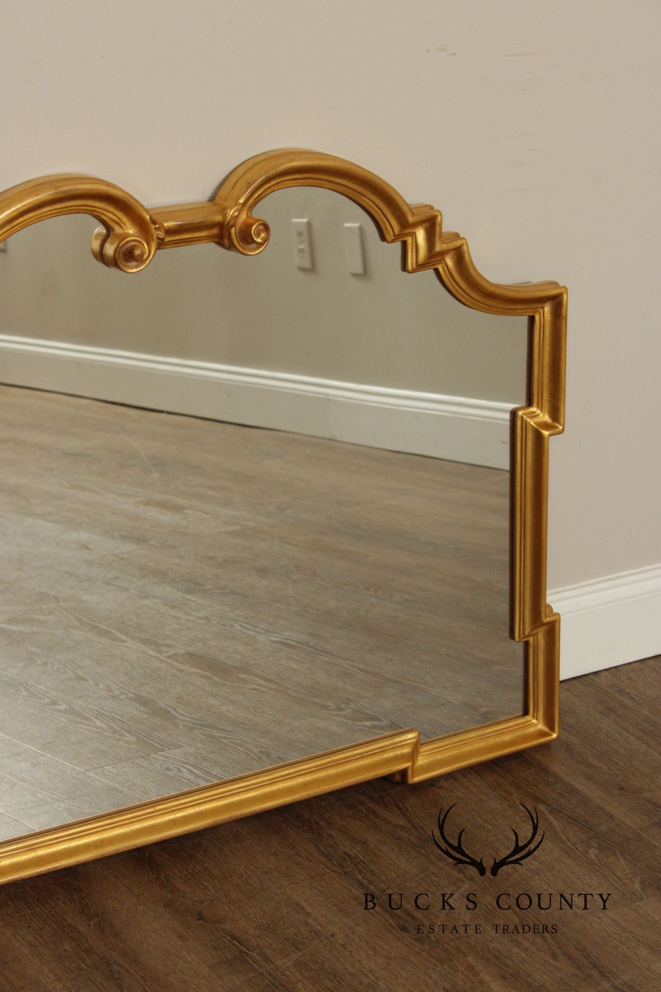 Hollywood Regency Style Scrollwork Wall Mirror