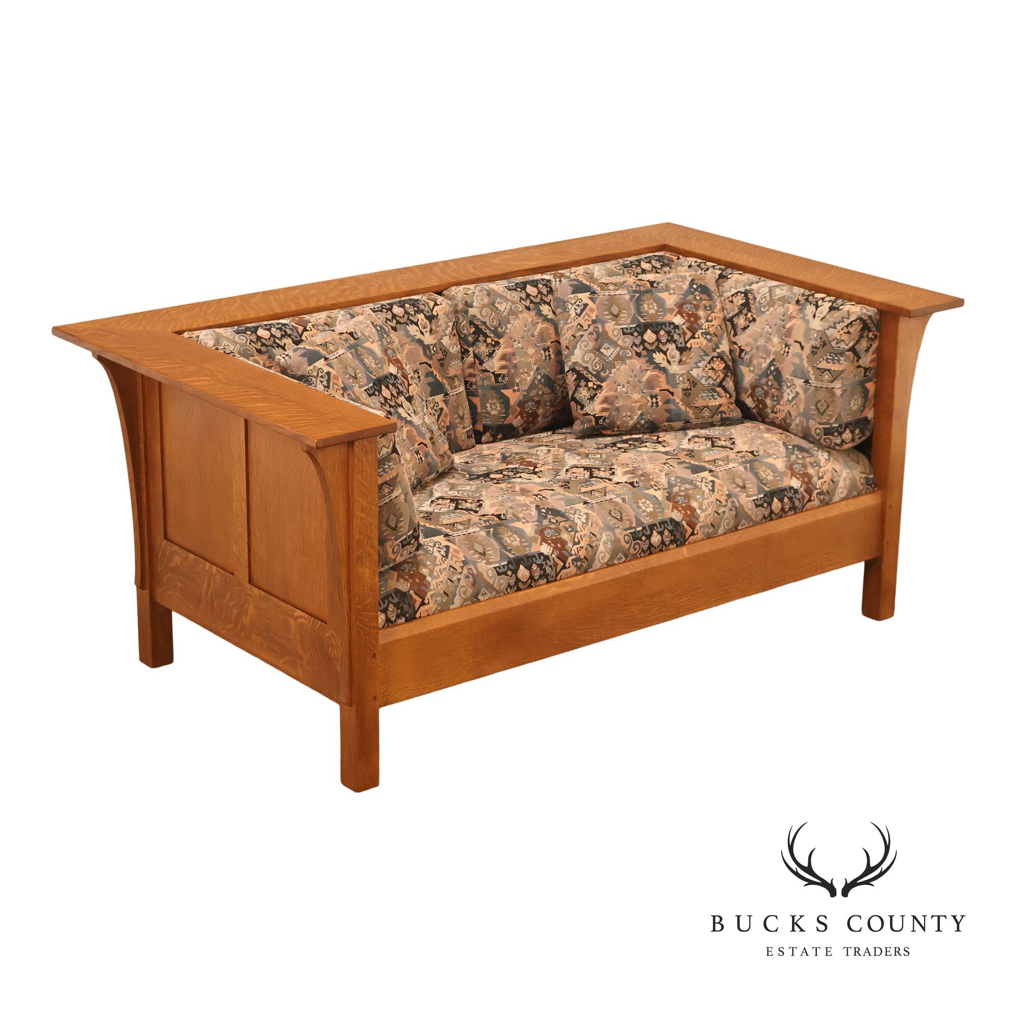 Stickley Mission Collection Oak Prairie Loveseat