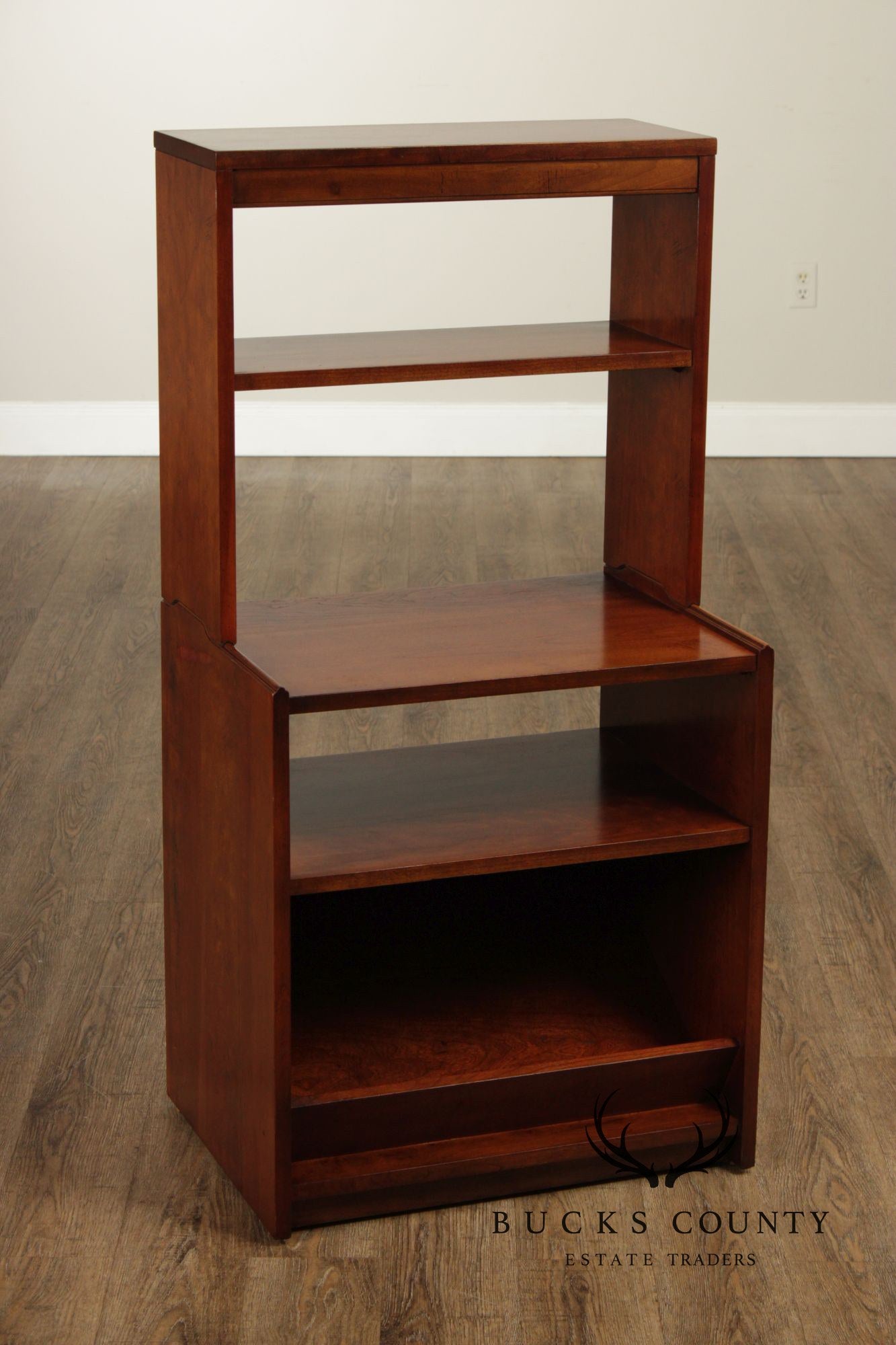 Mid Century Modern Pair of Walnut Bookcases
