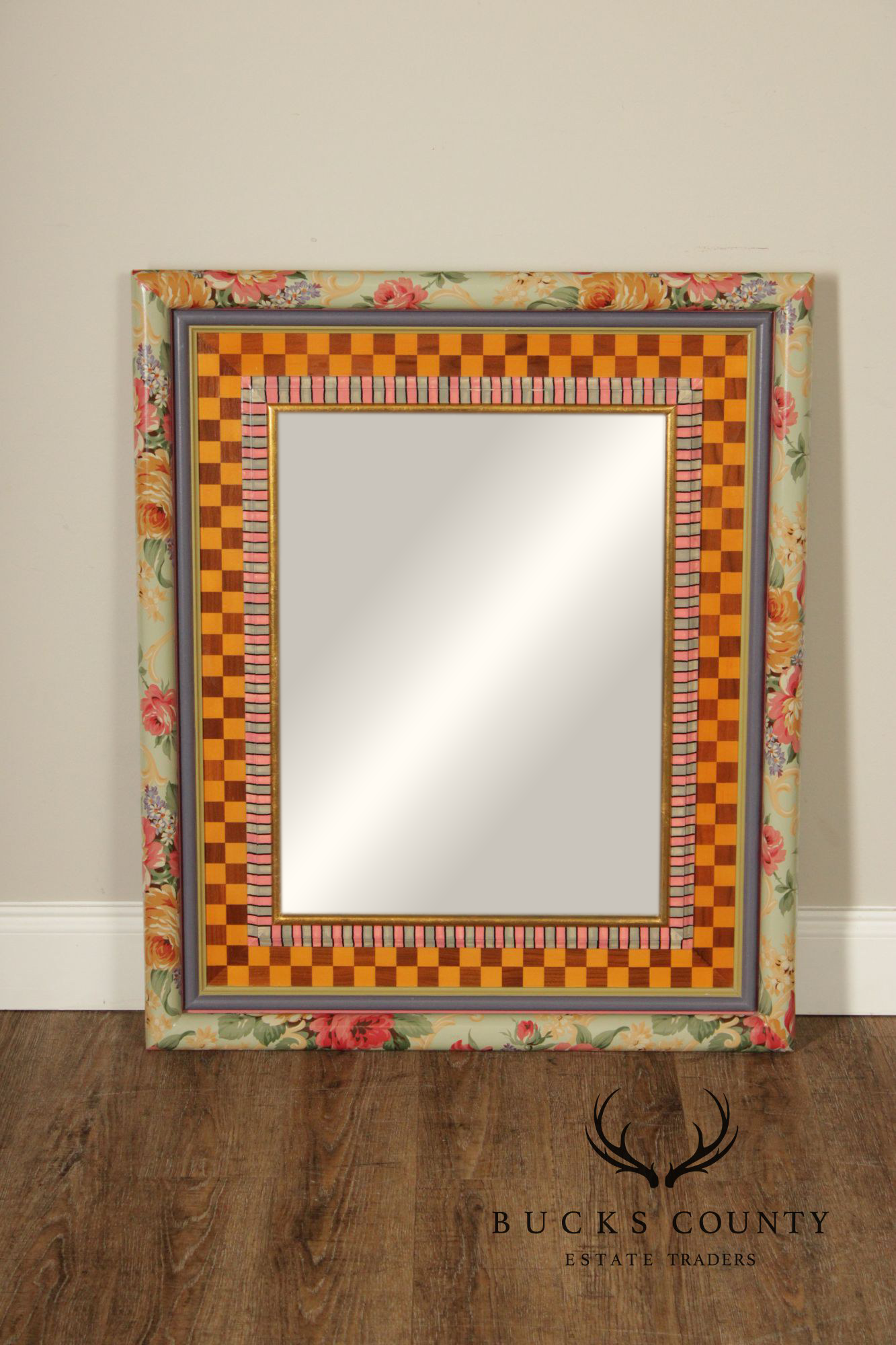 MacKenzie-Childs Whimsical Hand-Painted Wall Mirror