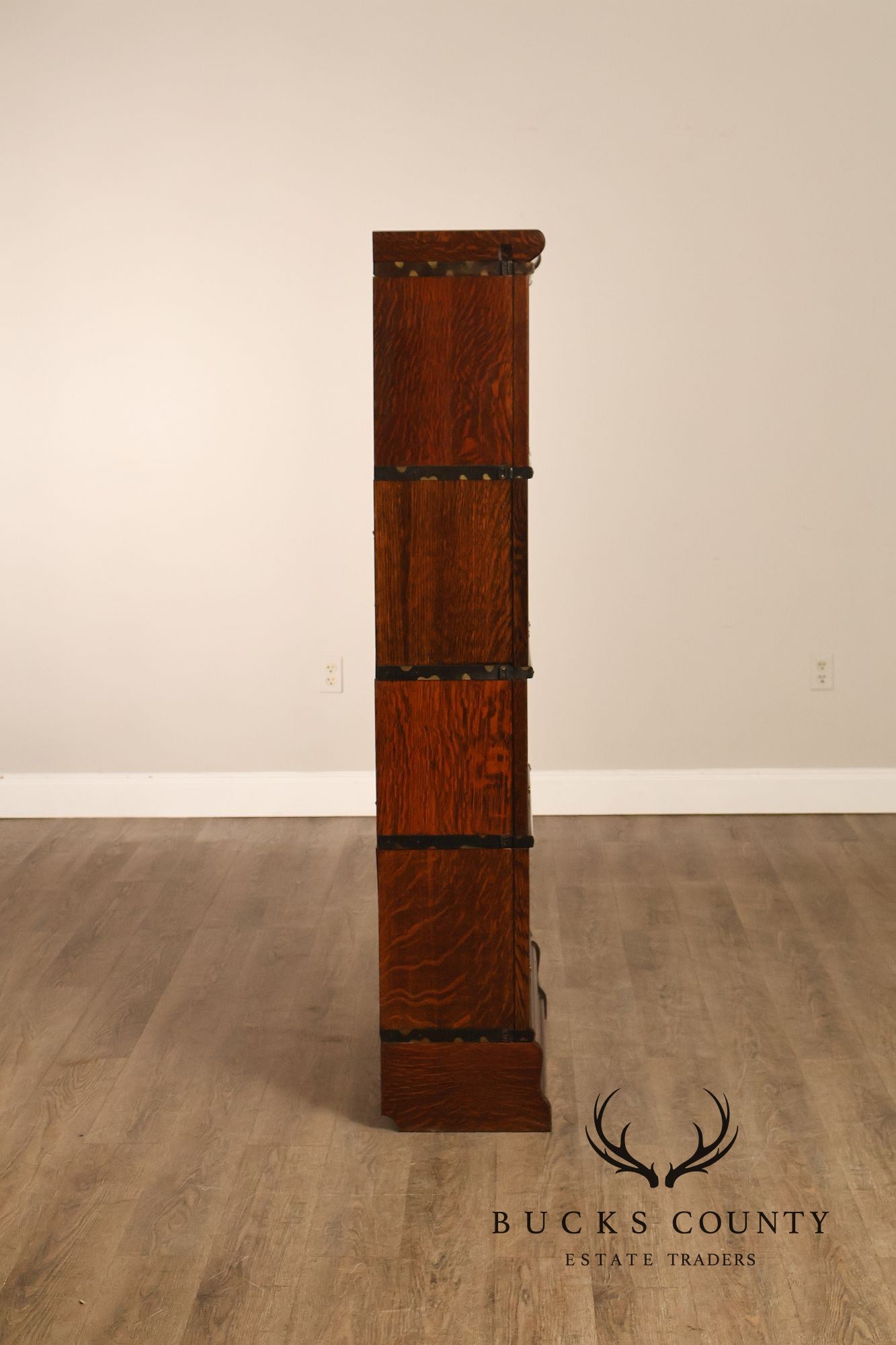 Globe Wernicke Antique Oak Four-Section Barrister Bookcase