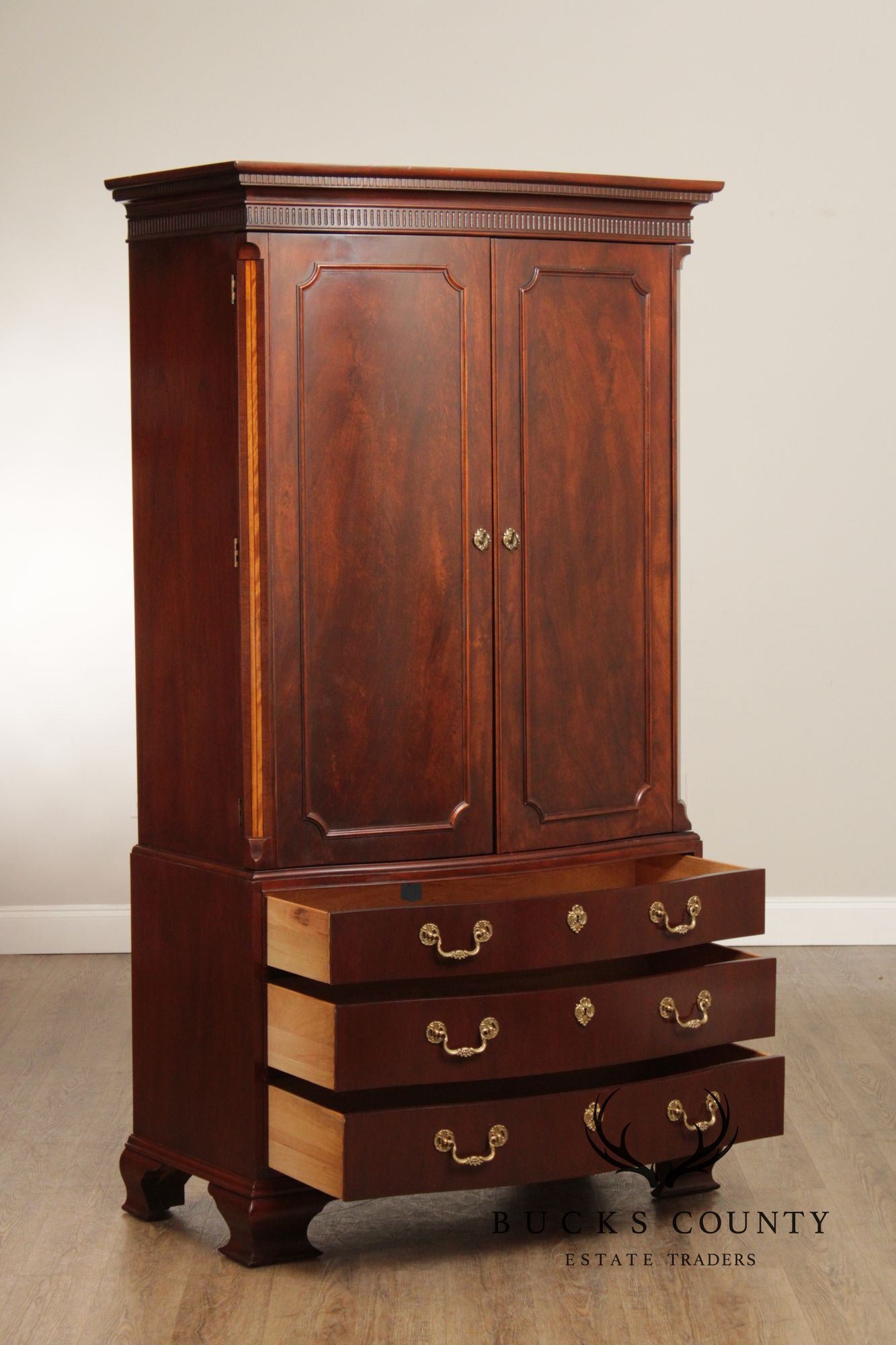 Baker Georgian Style Mahogany Armoire