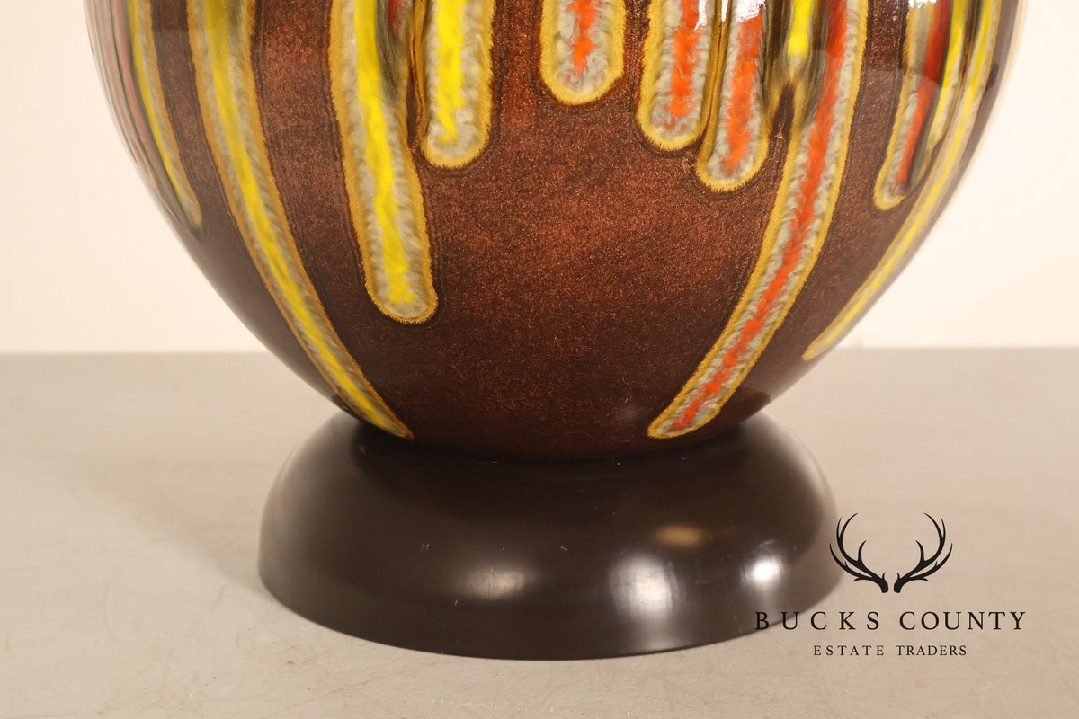 Mid Century Modern Drip-Glaze Ceramic Table Lamp