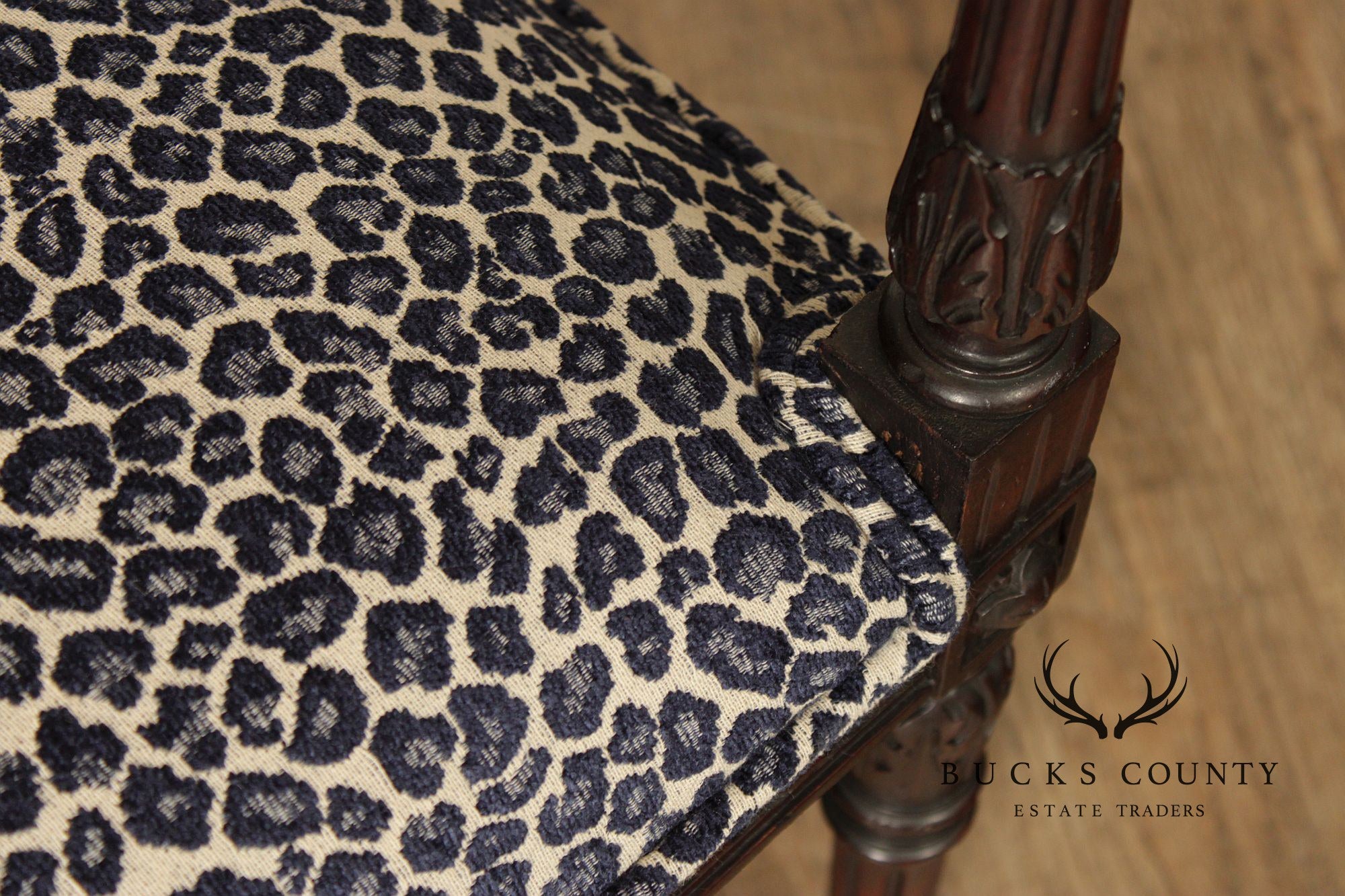 French Louis XVI Style Mahogany Vanity Bench