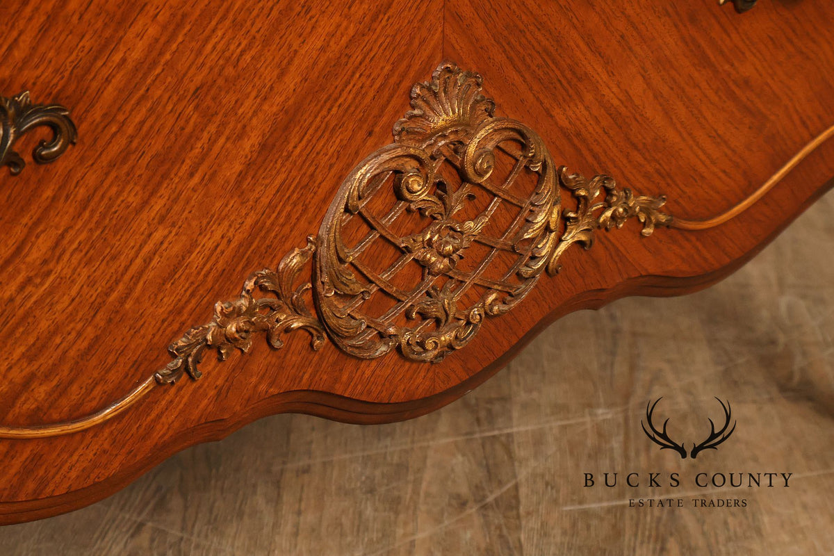 French Louis XV Style Satinwood High Chest Of Drawers