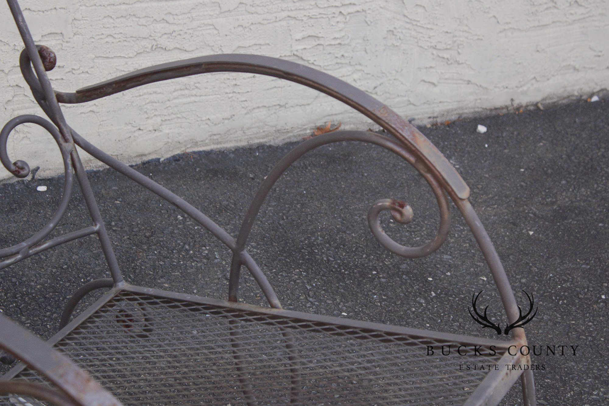 Vintage Wrought Iron Patio Rocking Chair